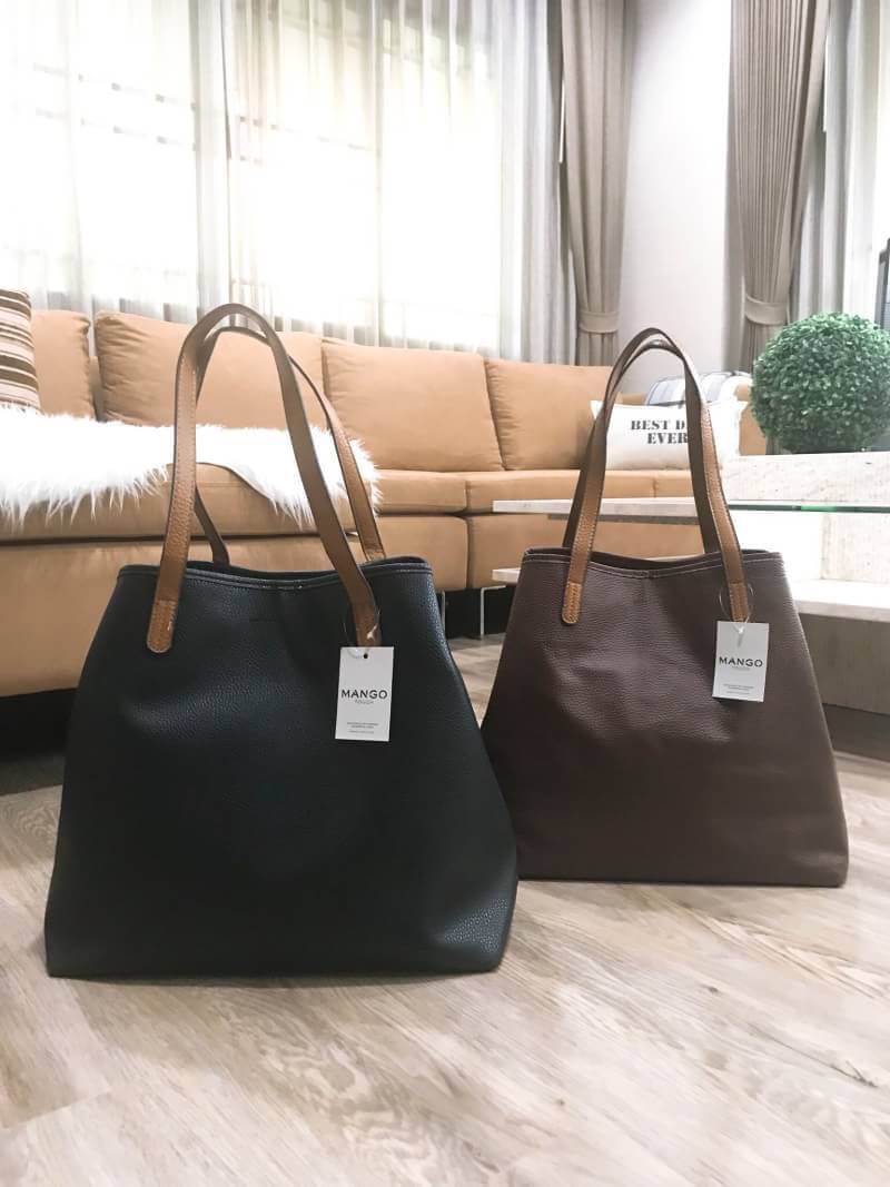 MANGO LARGE SHOPPING BAG กระเป๋าสะพายใบใหญ่น้ำหนักเบาวัสดุหนังแกะสังเคราะห์ขึ้นลายสวยน่าใช้โดดเด่นที่สามารถปรับใช้ได้2ทรงไม่จำเจอเปิด-ปิดด้วยแถบคาดกระดุม ภายในกว้างและจุสุดๆ สามารถใส่เอกสาร A4 หนังสือ ipad เสื้อผ้า รองเท้าได้ ภายในมีช่องซิปและโลโก้หนัง หู