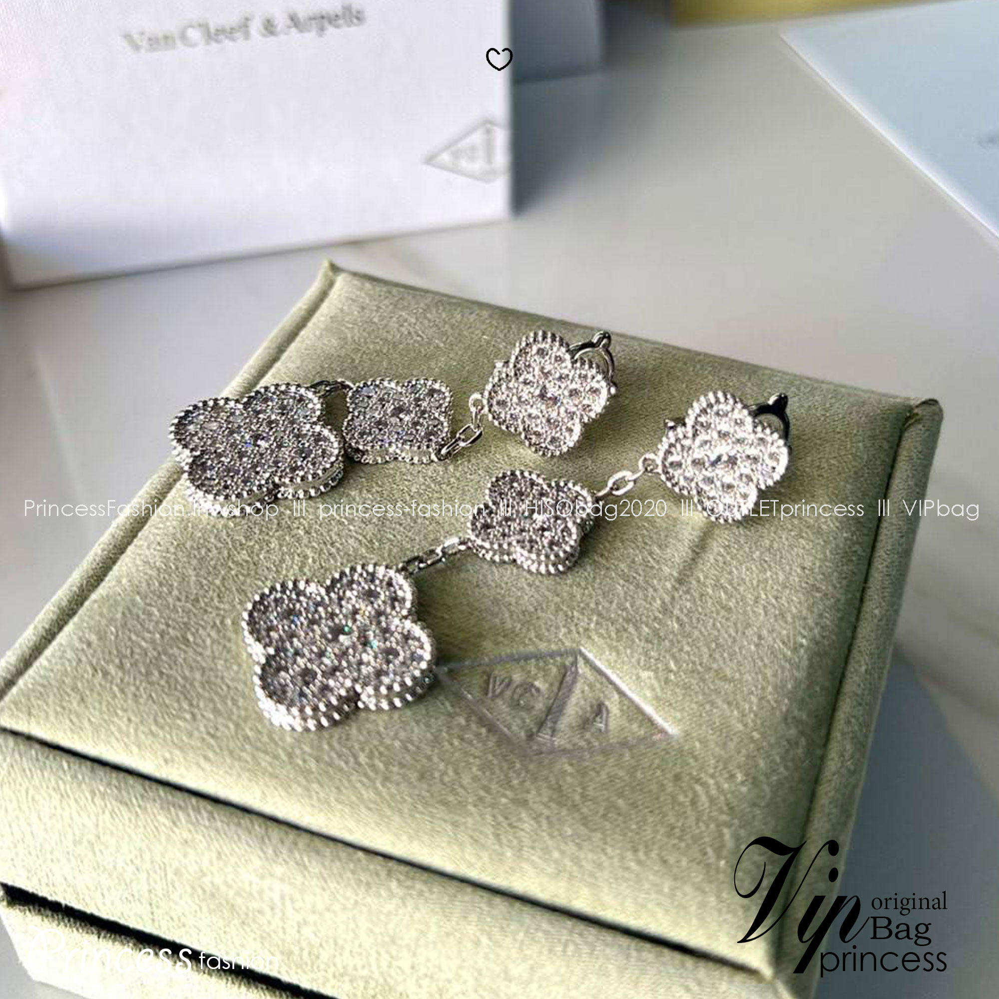 เกรดเทพ ORI | VAN CLEEF & ARPELS HOOP EARRINGS ต่างหูเงินแท้ แวนคลีฟ แอนด์ อาร์เปลส์ สวยเก๋ คุณภาพงานประกวด เอาใจสาวๆไปเลย