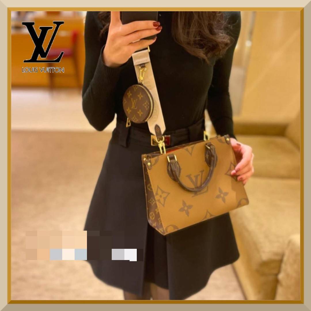 LV Onthego Small Bag กระเป๋าทรงโท้ทดีไซน์ใหม่ พร้อมสายสะพายสปอร์ตและใบลูก LV small tote with strap โทนสีคลาสสิคใช้งานง่าย ตอบโจทย์ได้ทุกลุค ทุกสไตล์