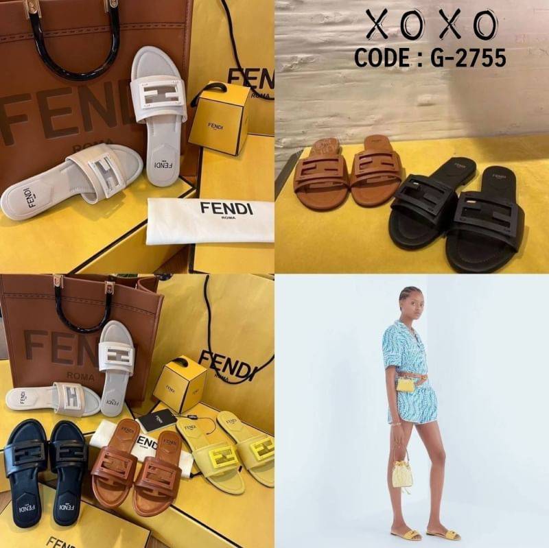 Fendi Sandals แตะฉลุโลโก้ งานชนช้อป งานจริงสวยมาก แอดมินบอกเลยต้องมี แมทส์ชุดง่าย น้ำกนักเบา