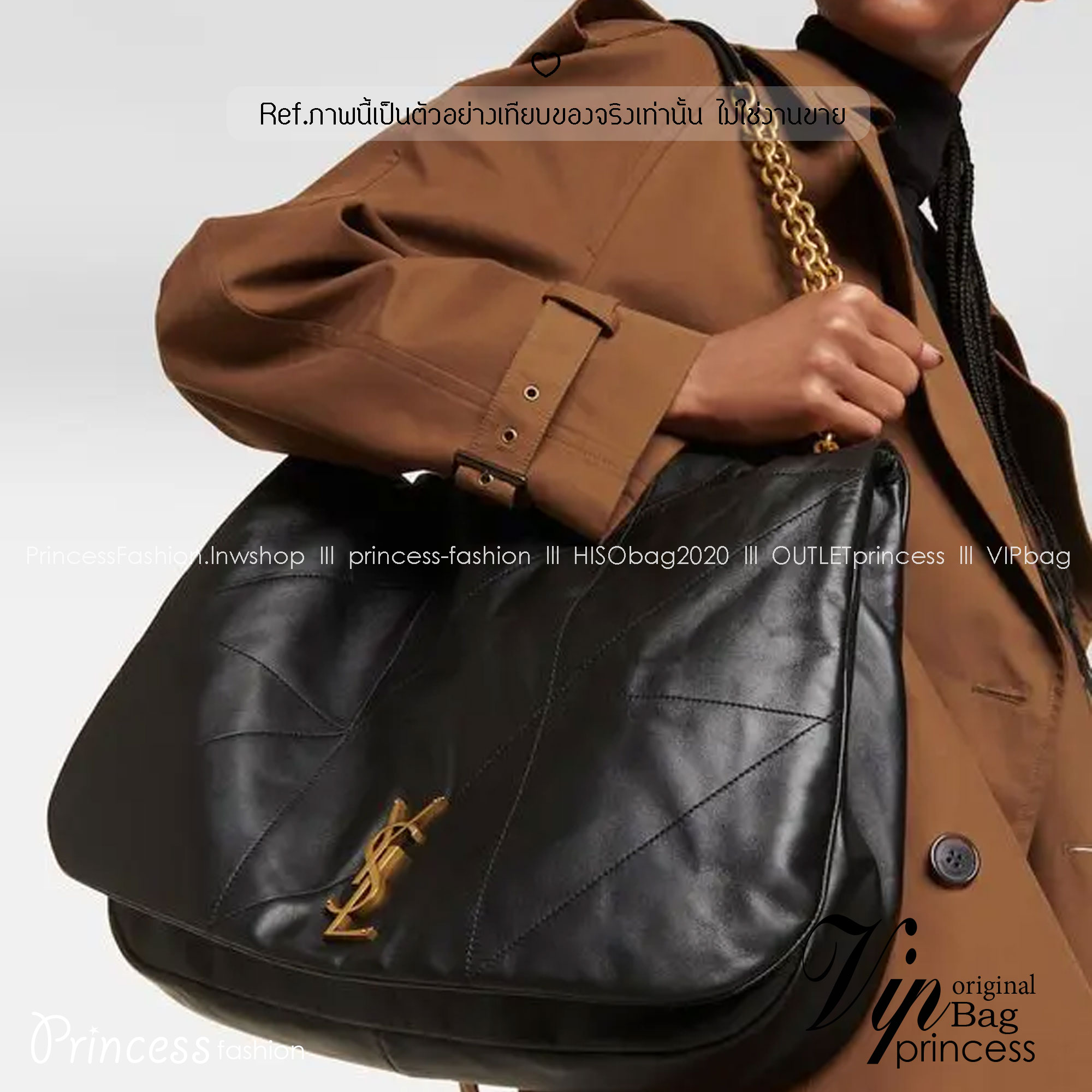 ORI หนังแท้ | YSL JAMIE 4.3 medium Bag 35cm กระเป๋าสะพายใบใหญ่ เรียบหรู ดูปัง ดูแพง สีดำคลาสสิคตัดกับอะไหล่สีทองได้อย่างลงตัว ภายในโล่งกว้าง จุของได้แบบเต็มที่