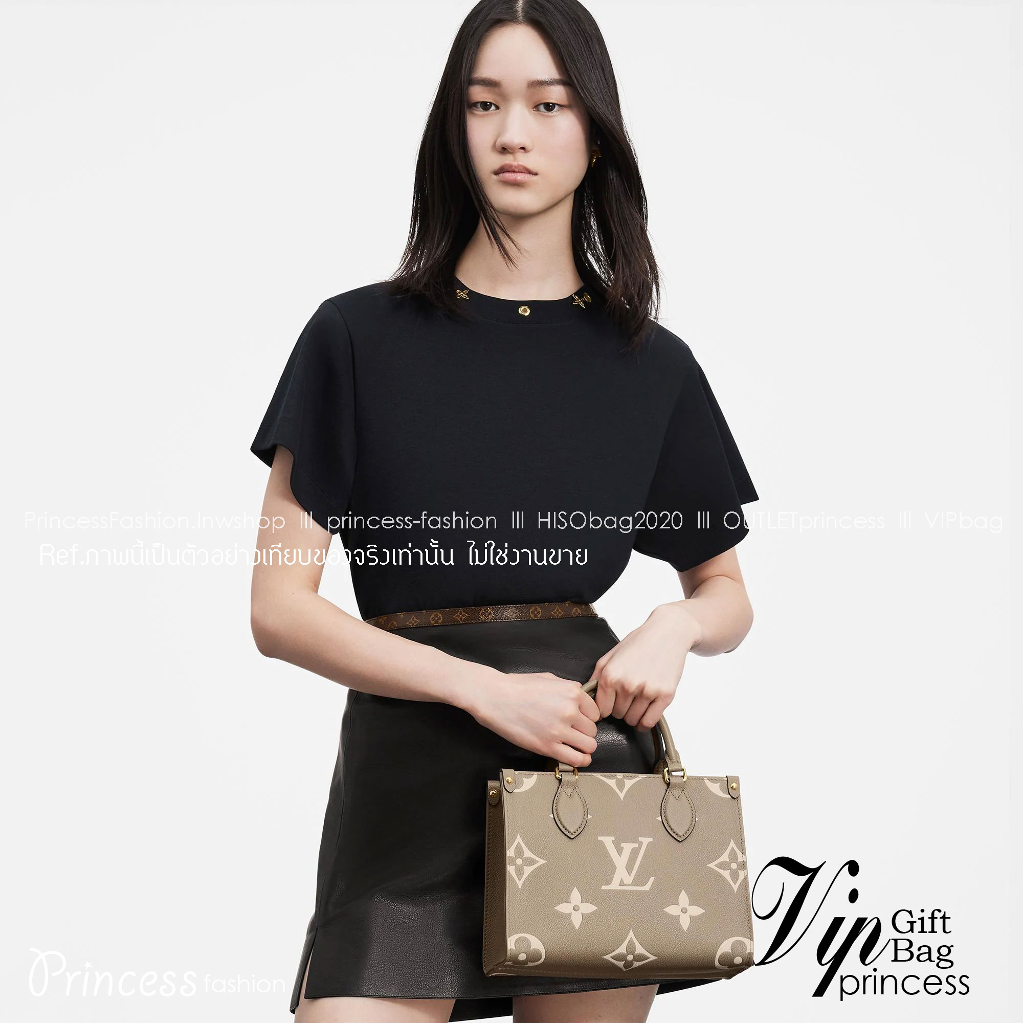 LV Onthego Small Bag กระเป๋าทรงโท้ทดีไซน์ใหม่ พร้อมสายสะพายสปอร์ตและใบลูก LV small tote with strap โทนสีคลาสสิคใช้งานง่าย ตอบโจทย์ได้ทุกลุค ทุกสไตล์