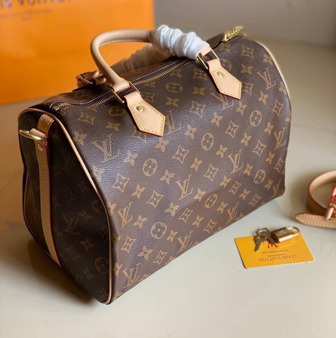 LV Speedy 30 Damier Monogram / Speedy Bandoulière 30 เกรดออริจินอล พร้อมส่งที่ไทย ภาพสินค้าถ่ายจากงานขายจริง ใช้งานต่างประเทศได้