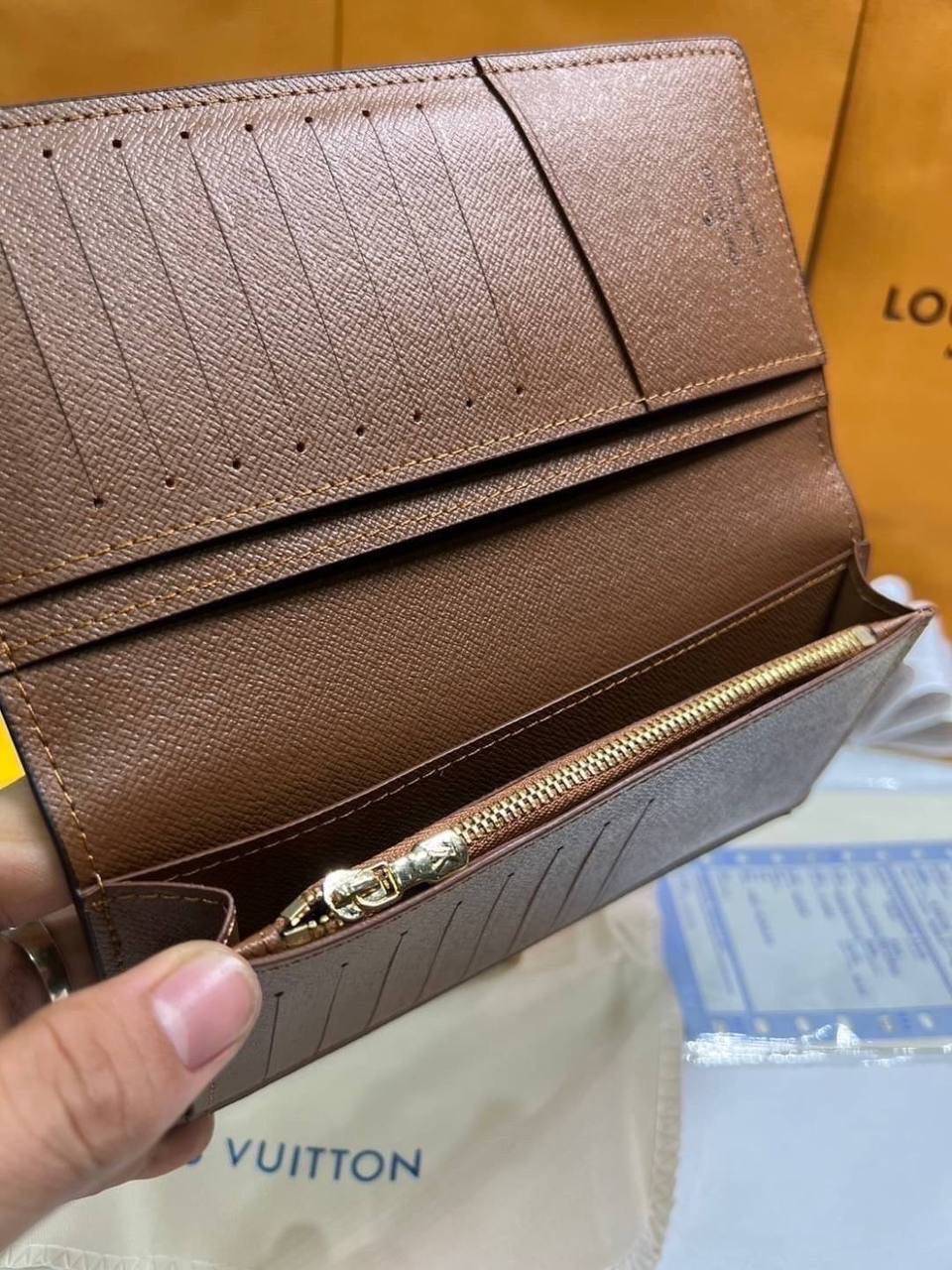 ORI หนังแท้ | LV Long Wallet / LV Brazza Damier Graphite กระเป๋าสตางค์ใบยาว กระเป๋าสตางค์ผู้ชาย