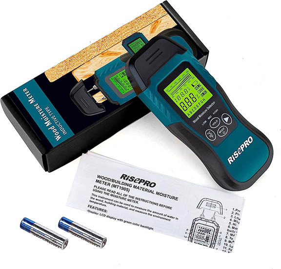 เครื่องวัดความชื้นคอนกรีต ความชื้นผนัง พื้น ไม้ ระบบดิจิตอล ยี่ห้อ Risepro รุ่น MT1905