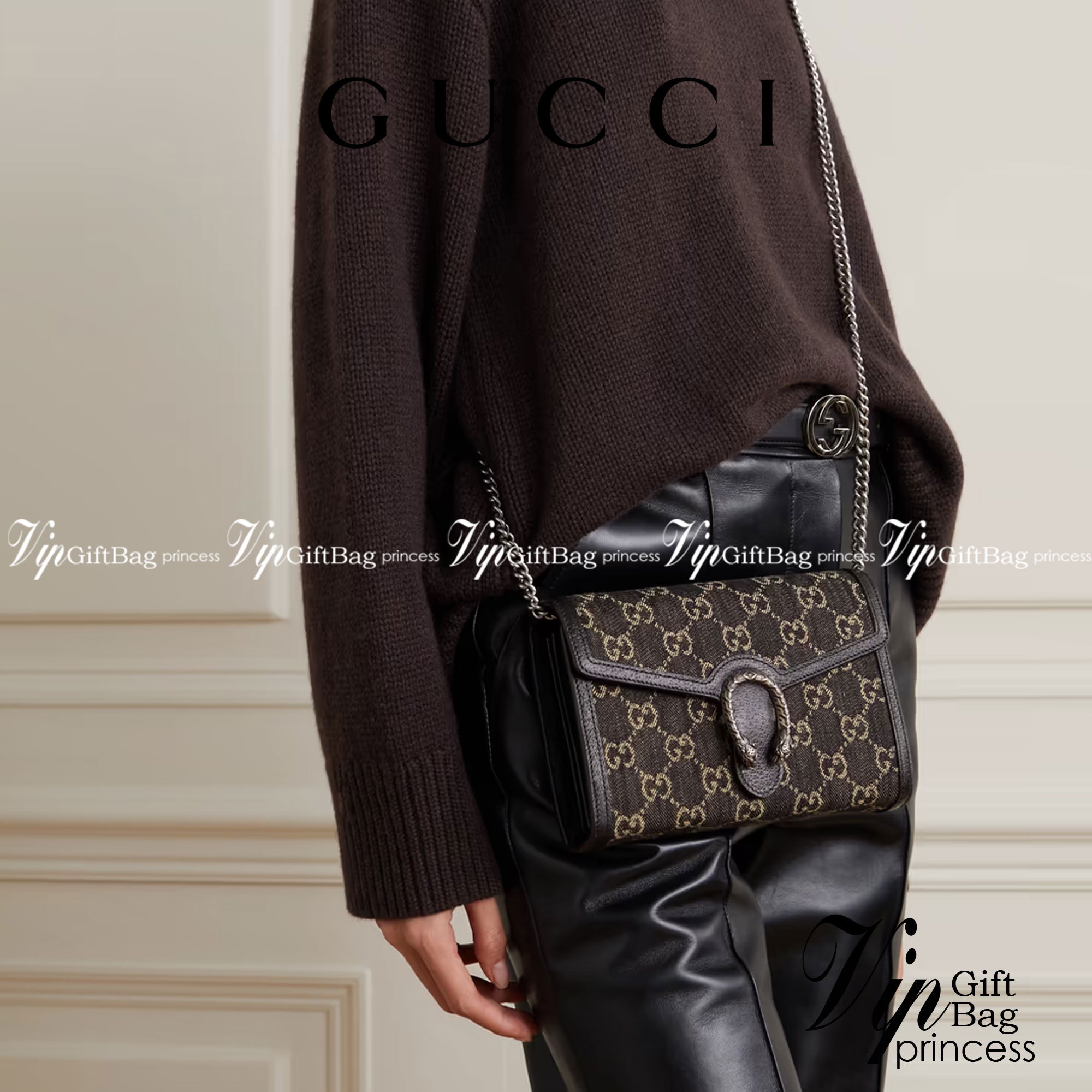 หนังแท้ GUCCI Dionysus mini chain bag / GG Dionysus Wallet Black and ivory GG denim jacquard พร้อมส่งที่ไทย งานหนังแท้และผ้าแจ็คการ์ดออร์แกนิกอย่างดี พร้อมส่งที่ไทย ภาพสินค้าถ่ายจากงานขายจริง ใช้งานต่างประเทศได้