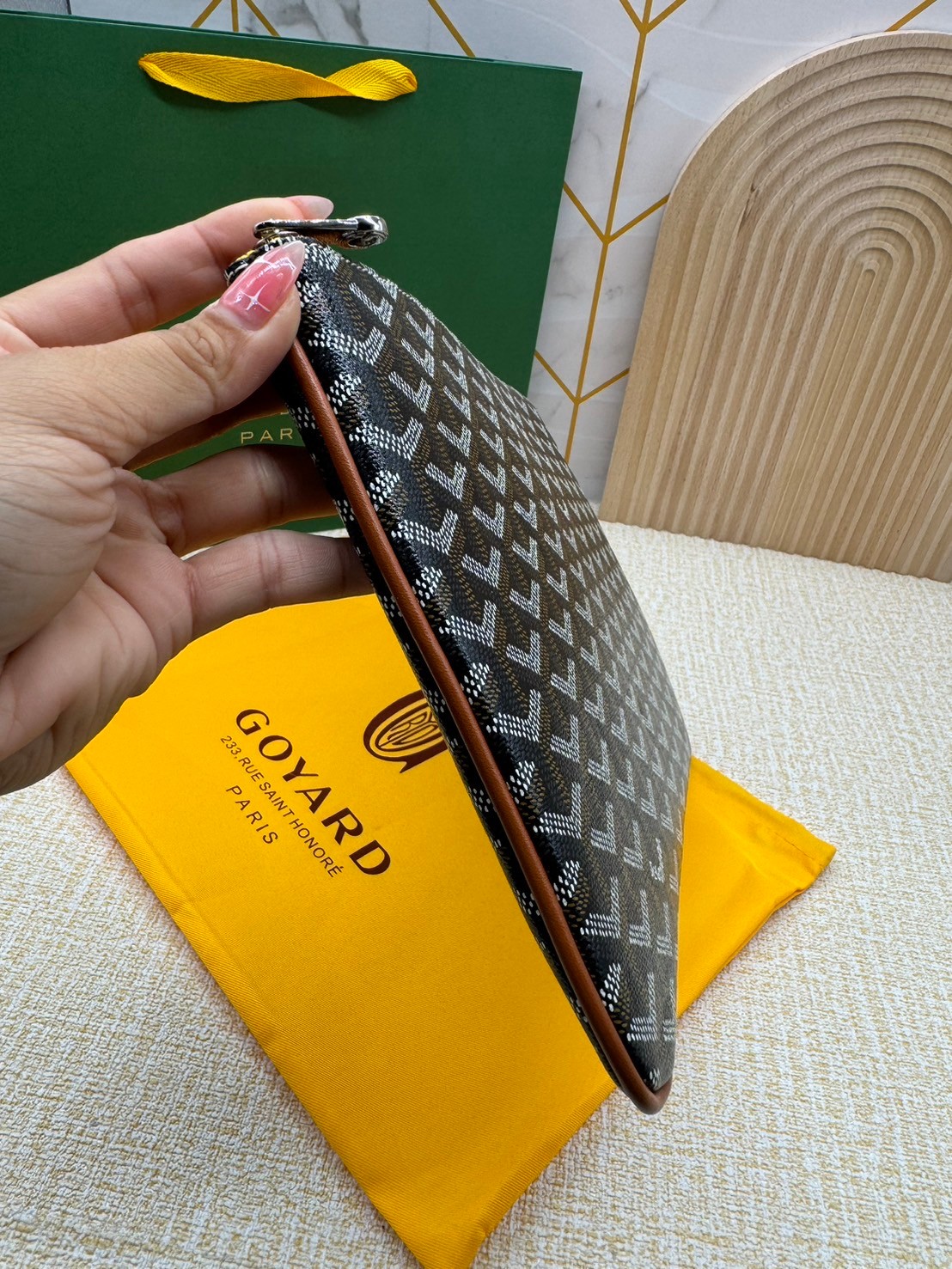 พร้อมส่ง GOYARD CLUTCH BAG unisex 30cm กระเป๋าคลัช ใช้ได้ทั้งชายหญิง เกรดออริ สลับแท้ 1:1 ใช้ต่างประเทศได้ ภาพถ่ายจากงานขายจริง