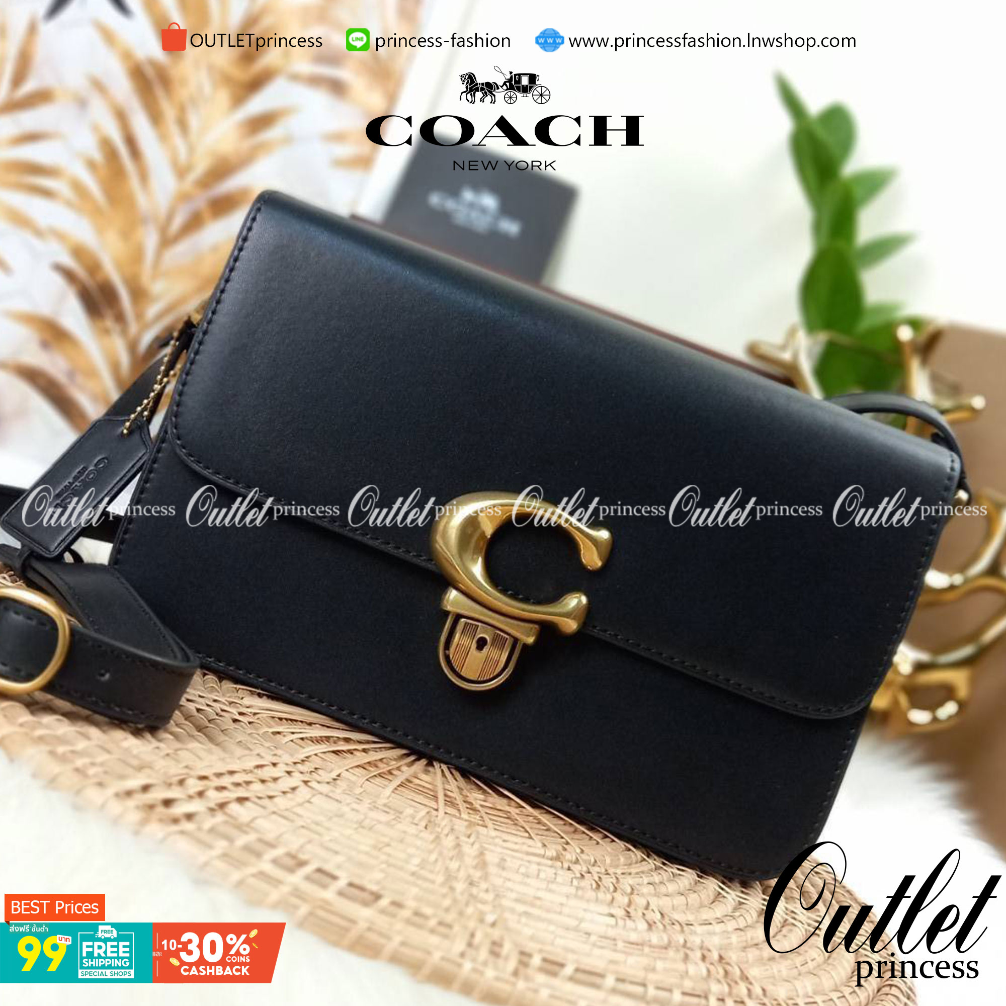COACH STUDIO GLOVETANNED LEATHER SHOULDER BAG (C6641)🌺ห้ามพลาดเด็ดขาด!! สวยละมุน เรียบหรู ดูแพงสุดๆ!! //กระเป๋าถือ กระเป๋าสะพาย ดีไซน์เนี้ยบ! เฉียบมาก!// วัสดุหนังแท้ หนังเรียบเต็มใบ อยู่ทรง สวยมากๆ ดีเทลเรียบหรู ผู้ดีสุดๆ!// ด้านหน้าเปิด-ปิดด้วยต