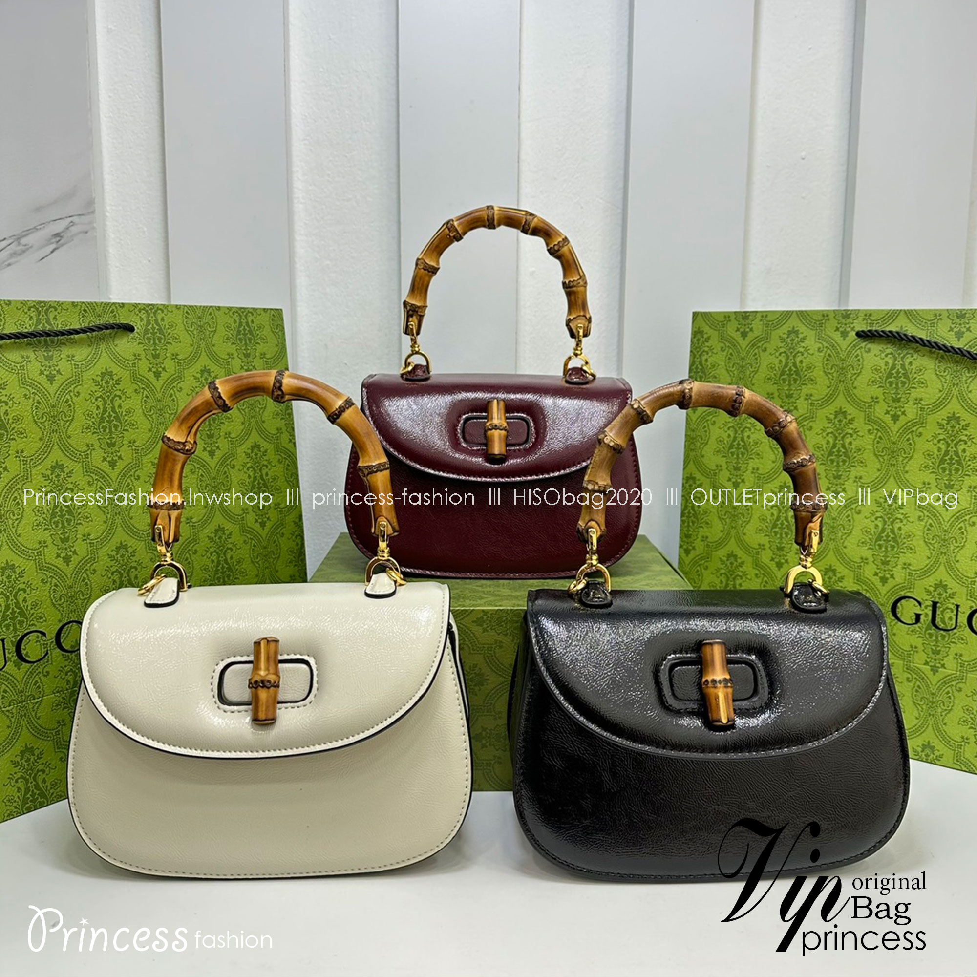 GUCCI BAMBOO 1947 TOP HANDLE BAG กระเป๋าถือ/สะพาย มือจับลายไม้ไผ่หรูหรา เกรดออริ สลับแท้ 1:1 ใช้งานต่างประเทศได้