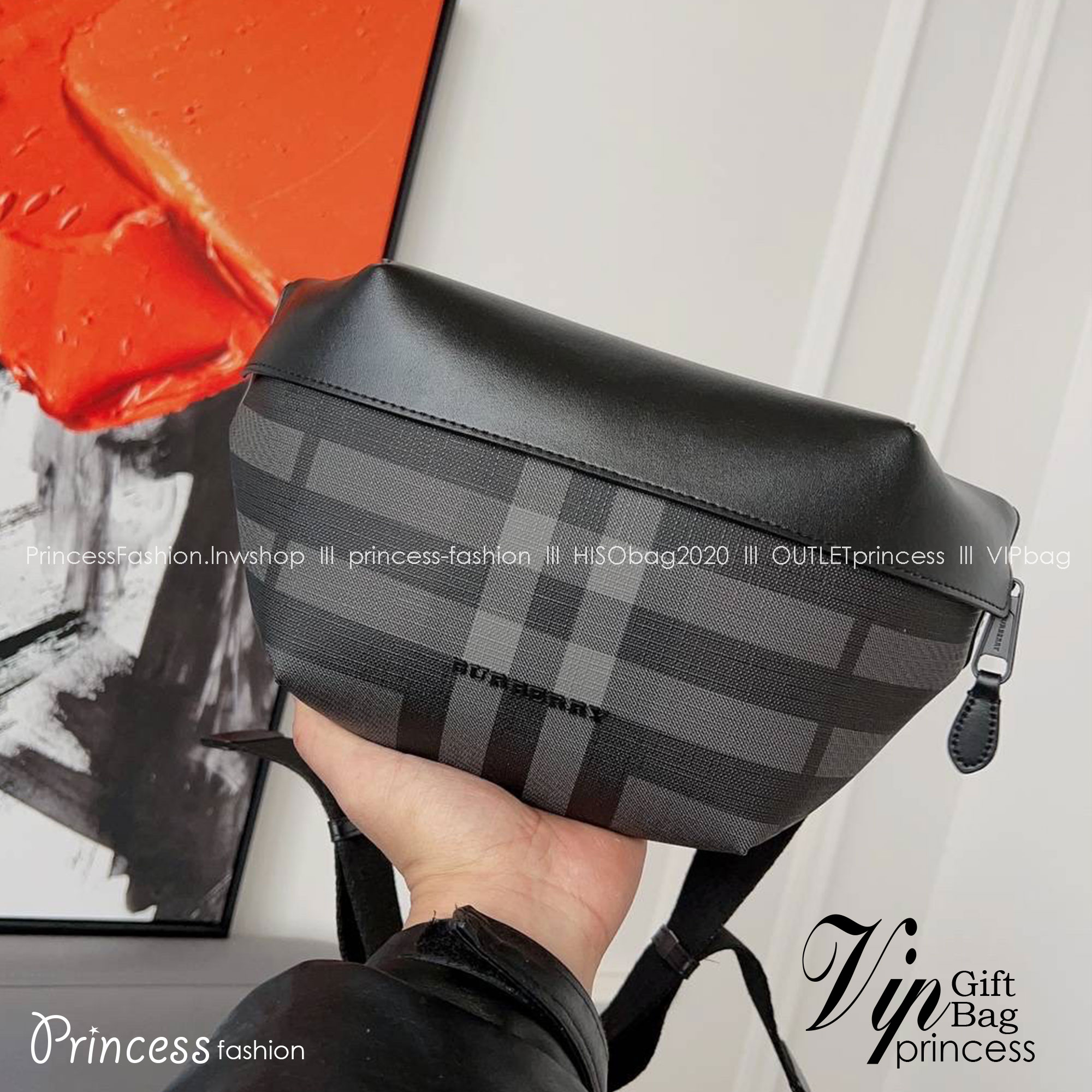 Burberry Sonny Plaid Leather Belt Bag / BURBERRY FRAGRANCES BELT BAG คาดเอว คาดอกแบบ UNISEX ใช้ได้ทุกเพศ ลายวินเทจตามแบบฉบับของแบรนด์