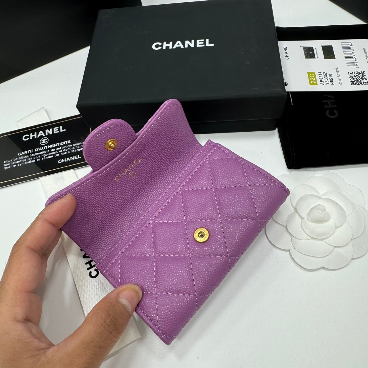 พร้อมส่ง 7 สี CHANEL WALLET กระเป๋าสตางค์รุ่นยอดนิยมใบสั้น เกรดออริ 1:1 ใช้งานต่างประเทศได้ ภาพถ่ายจากงานขายจริง