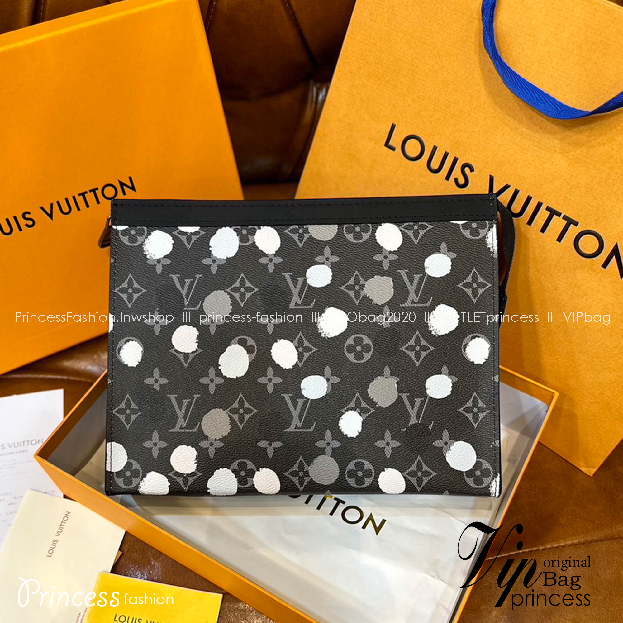 พร้อมส่ง 15 แบบ LV Pochette Voyage MM / LV Clutch กระเป๋าถือทรงคลัช ทรงพอช เกรดออริ สลับแท้ 1:1 ใช้ต่างประเทศได้ ใช้ได้ทั้งชายหญิง