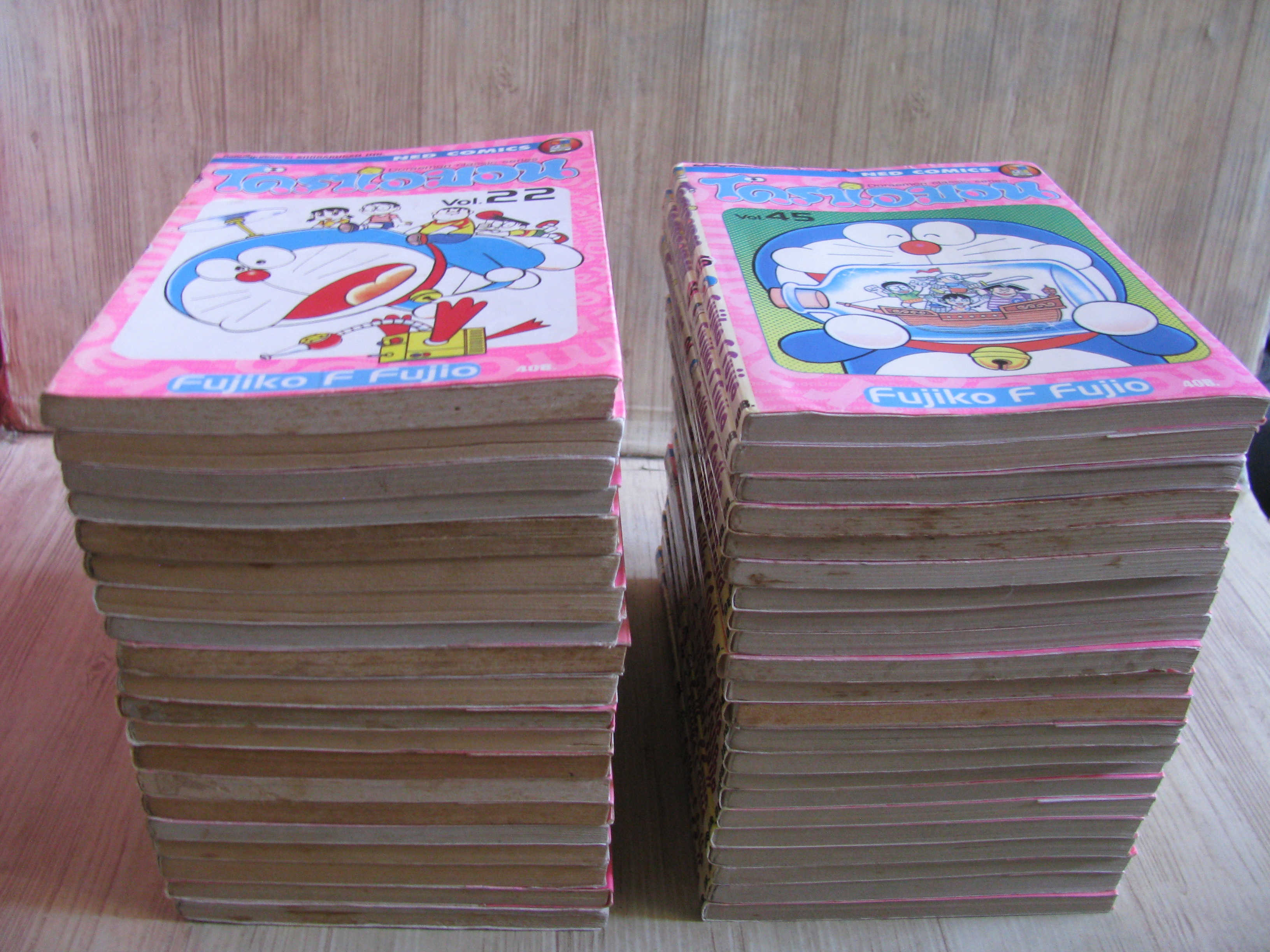 โดราเอมอน ชุด เล่ม 1-45 (ขาดเล่ม12,19,28,) 45 เล่มจบ Fujiko F Fujio เขียน(สภาพสะสม ไม่แยกเล่มขายค่ะ)