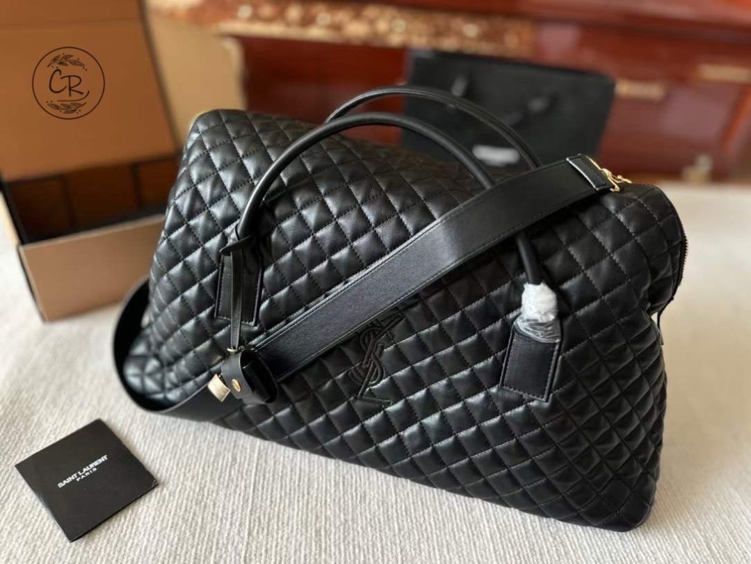 YSL ES GIANT TRAVEL BAG IN QUILTED LEATHER กระเป๋าเดินทางใบใหญ่ ดีไซน์รูปทรงเก๋ ใหม่ล่าสุด ไอเท็มที่ตัวมัมตัวแม่ต้องมี ใบนี้คือที่สุดจริงๆ