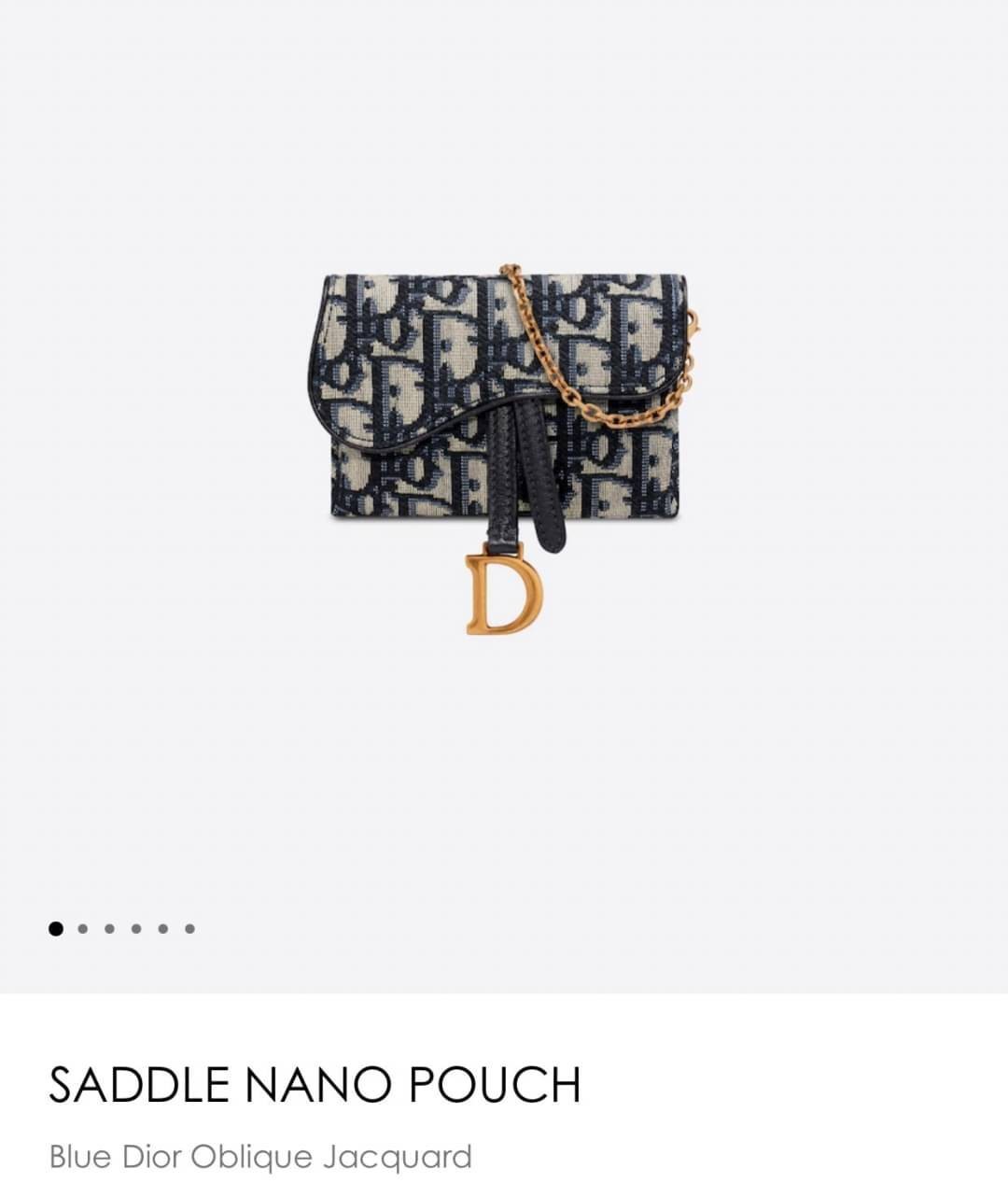 ORI Dior Saddle Nano Pouch / Dior Oblique Jacquard พร้อมส่งที่ไทย ภาพสินค้าถ่ายจากงานขายจริง ใช้งานต่างประเทศได้