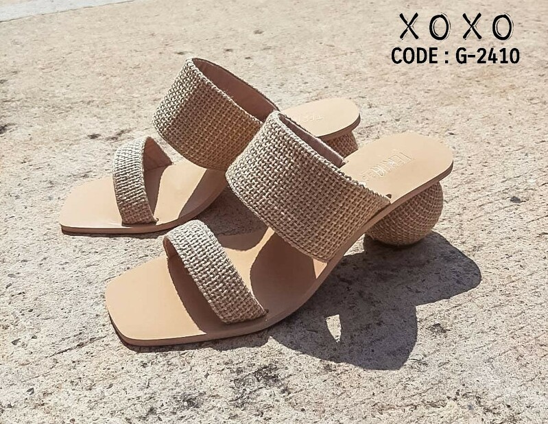 รองเท้าผ้าป่านสไตล์งานเกาหลี งานสวม คาดผ้าป่านลายกระสอบ ส้นทรงกลม งาน สวย เก๋ ดูแพง เกินราคาคะ งานจริงสวยมาก แมทส์ชุดง่าย