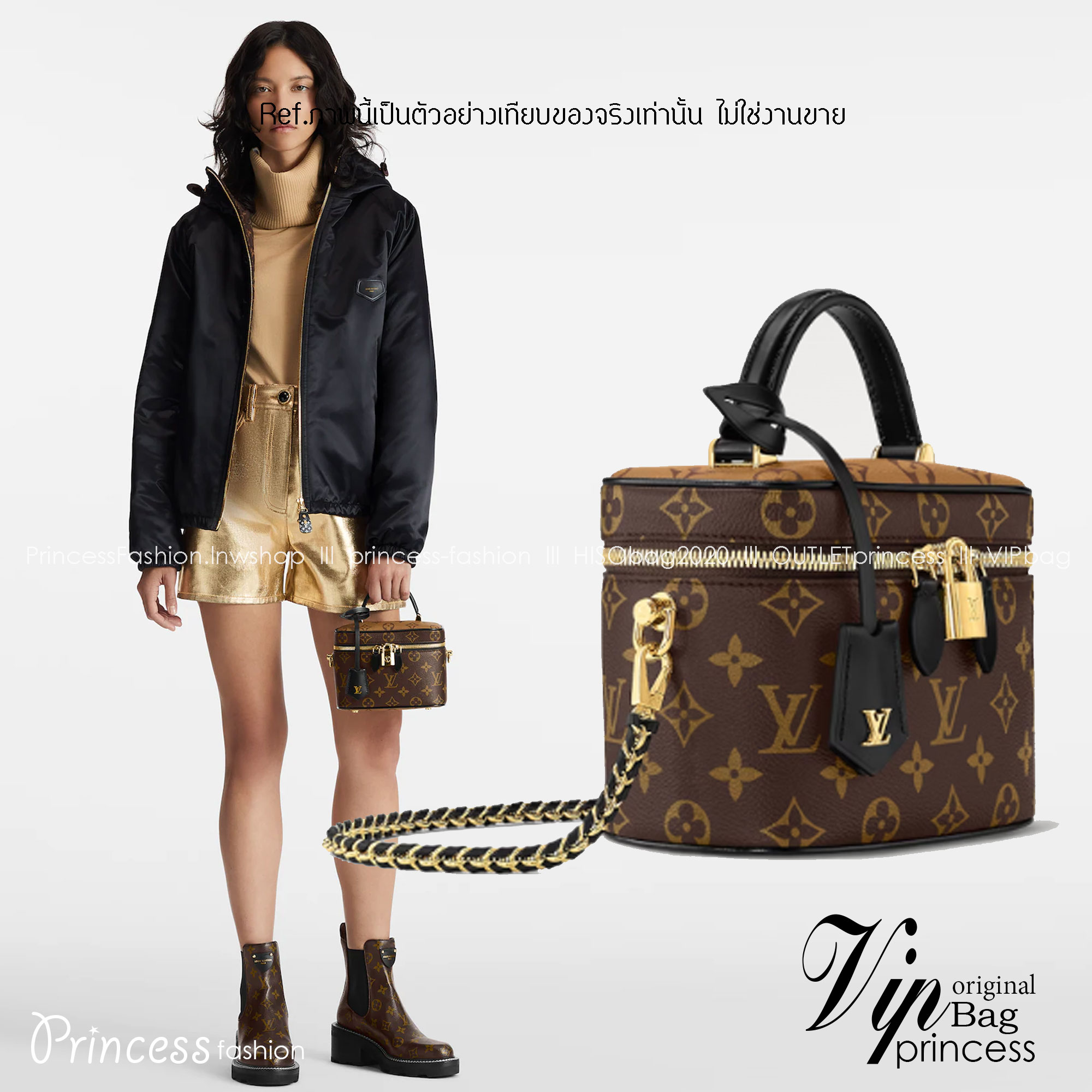 LV Vanity PM / Lv reverse monogram vanity bag กระเป๋าถือ/สะพาย สวยอยู่ทรง มาพร้อม box set สุดหรู adapt ใช้เป็นกระเป๋าเก็บเครื่องสำอางค์ ถือเชิดๆ หรือสะพายเลิศๆ ไปเที่ยว ไปไหนๆก็ดูแพง!! สวยจริงจัง!!