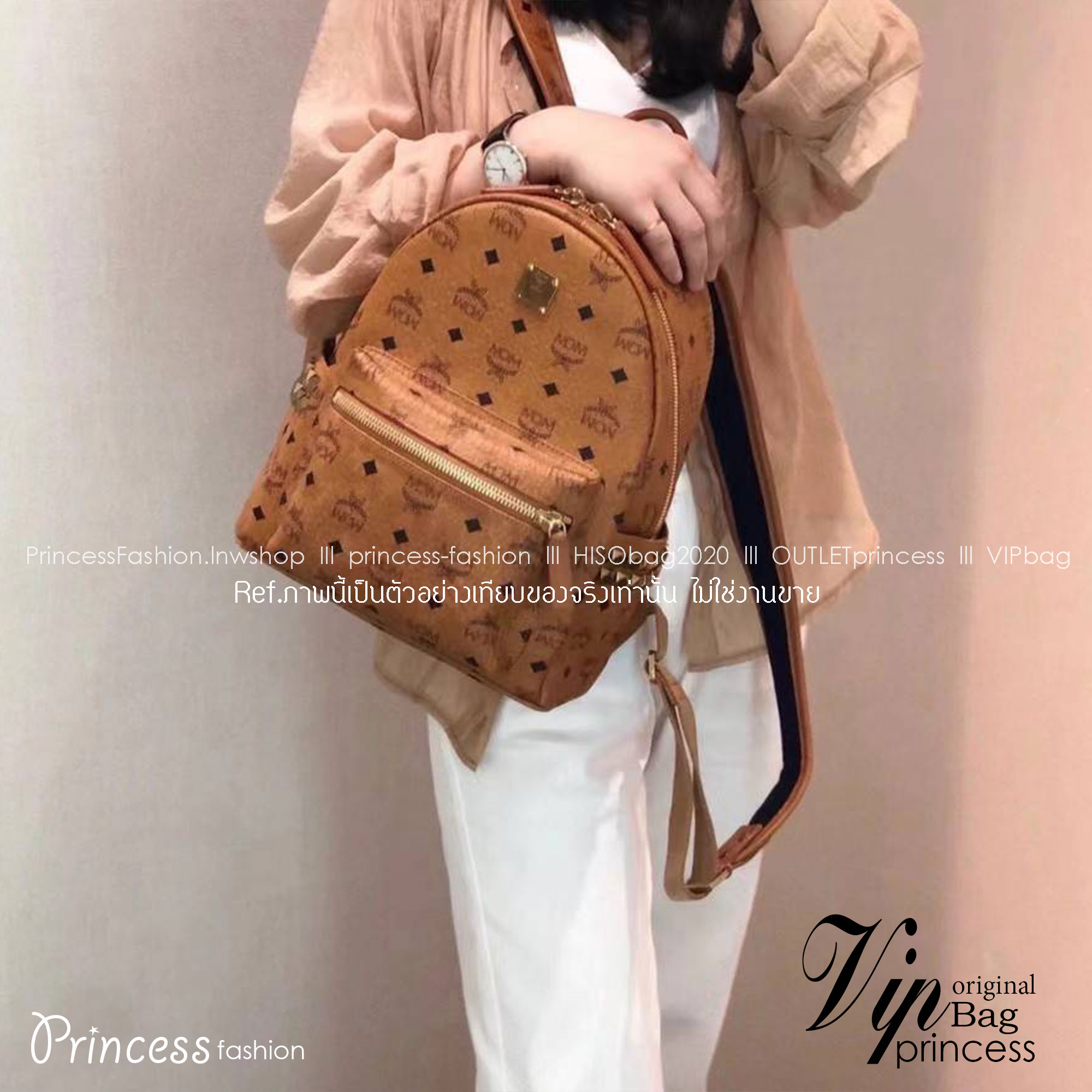 M.C.M Stark Side Studs Backpack in Visetos กระเป๋าเป้คลาสสิก รุ่นที่สามารถใช้งานได้ตลอดทั้งวันและได้ทั้งชาย/หญิง 🧡เกรดท็อปออริ เทียบแท้ 1:1 เกรดดีสุด ใช้งานต่างประเทศได้