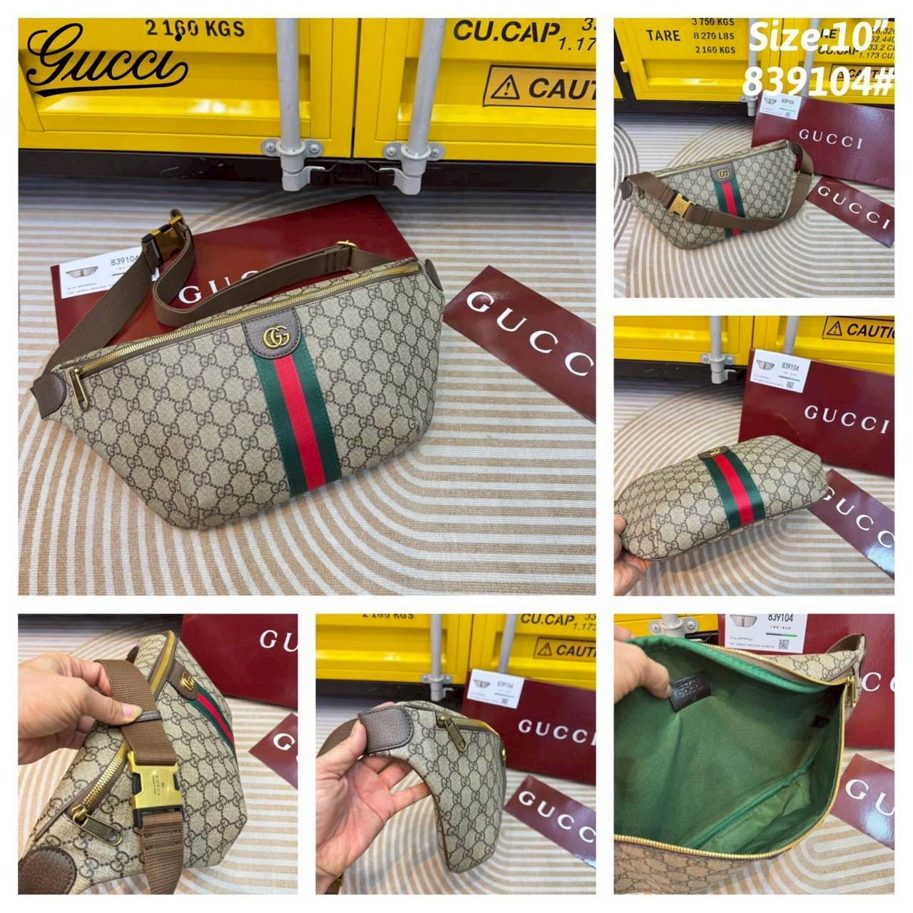 Gucci Ophidia large belt bag กระเป๋าคาดอก/คาดเอวใบใหญ่คลาสสิก ดีไซน์แถบคาดสีเขียวแดงโดดเด่น สวยหรู ภายในโล่งกว้างใส่ของได้เยอะ สายสะพายคาดอกแน่นหนา ปรับได้ตามชอบอีกเล็กน้อย