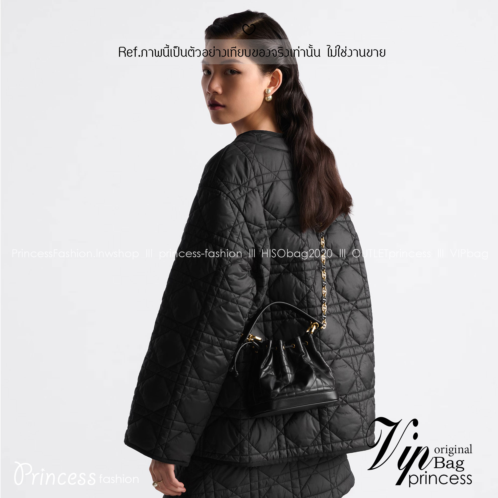 DIOR Small Dior Jolie Bucket Bag กระเป๋าทรงถังรูปทรงทันสมัย สง่างามเหนือกาลเวลา เกรดท็อปออริ สลับแท้ 1:1