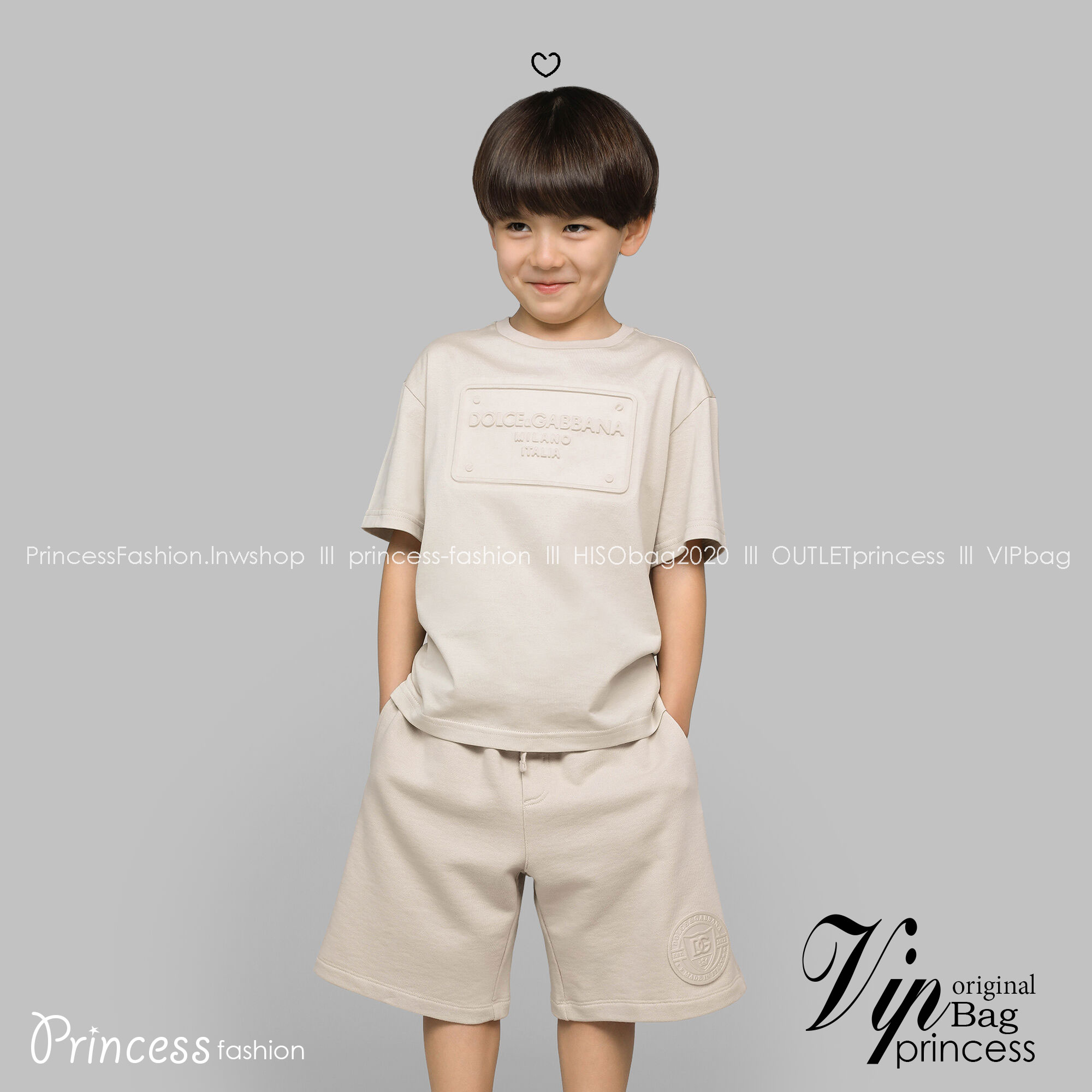 สลับแท้ เกรดเทพ เสื้อผ้าเด็กแบรนด์เนม Dolce & Gabbana งาน 1:1 เซตเสื้อพร้อมกางเกง รุ่น uni-sex ใส่ชิลๆ ผ้าคอตตอนแท้อย่างดีงานนำเข้า จากโรงงานเทียบแบรนด์