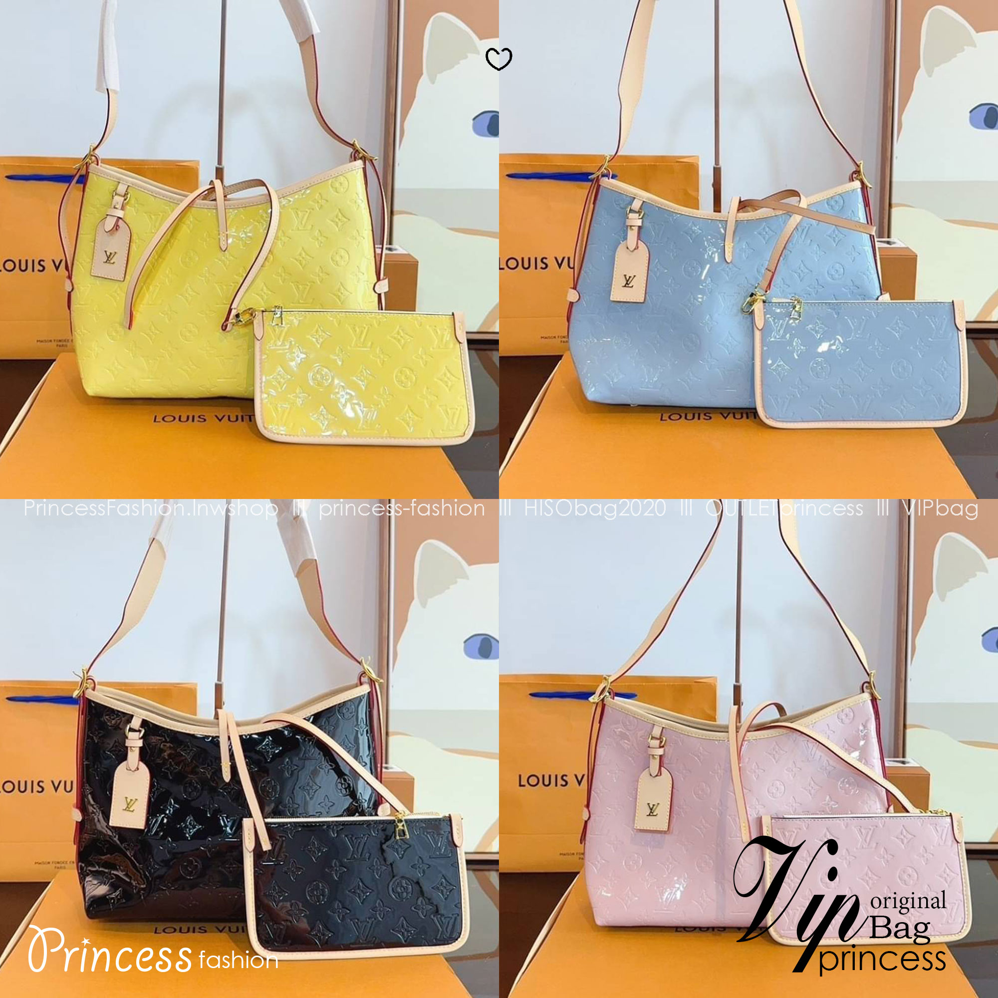 LV Carryall Patent Leather Bag ใหม่ล่าสุด รุ่นลิมิเต็ดที่สาวๆตามหา กระเป๋าสะพายทรงโท้ท หนังแก้วเงาสวย ดีไซน์เรียบง่ายคลาสสิค หรู ดูผู้ดี รูปทรงใช้งานง่าย มาพร้อมใบลูก ไว้เก็บของจุกจิก ภายในโล่งกว้าง พร้อมเสิร์ฟให้ในราคาน่ารักๆ ของมันต้องมีแบบนี้ ก็ต้องตำไ