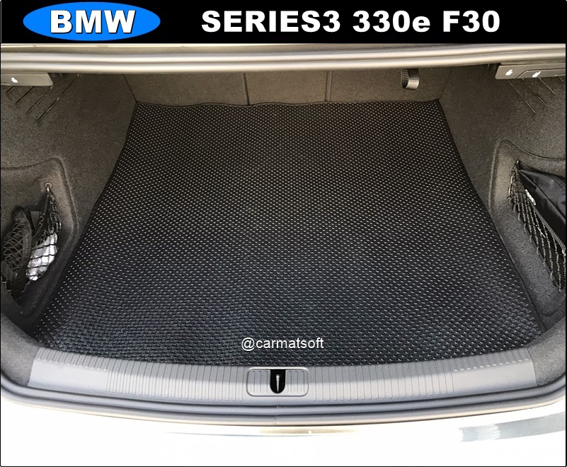 แผ่นปูท้ายรถ BMW SERIES 3 330e F30 ปี2016-20 ทนทาน เข้ารูป กันน้ำ กันฝุ่น กันเปื้อน