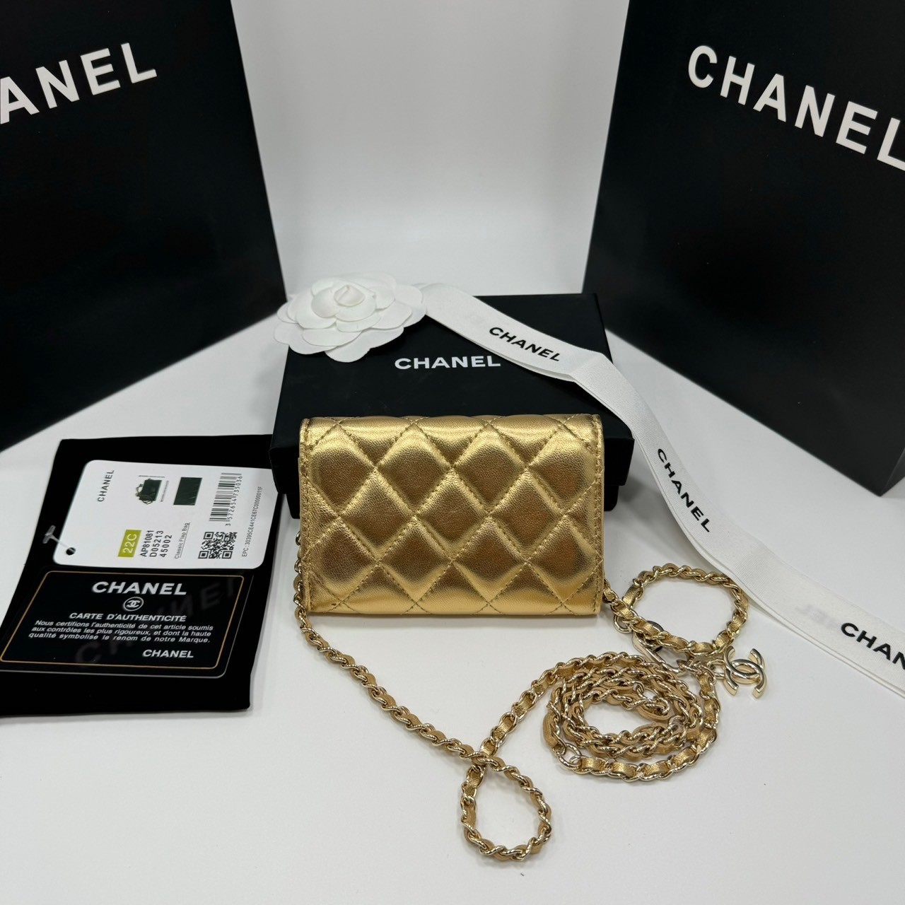 CHANEL mini wallet on chain crossbody กระเป๋าสตางค์พร้อมสายสะพายไซส์มินิ เกรดออริ 1:1 ใช้งานต่างประเทศได้ ภาพถ่ายจากงานขายจริง
