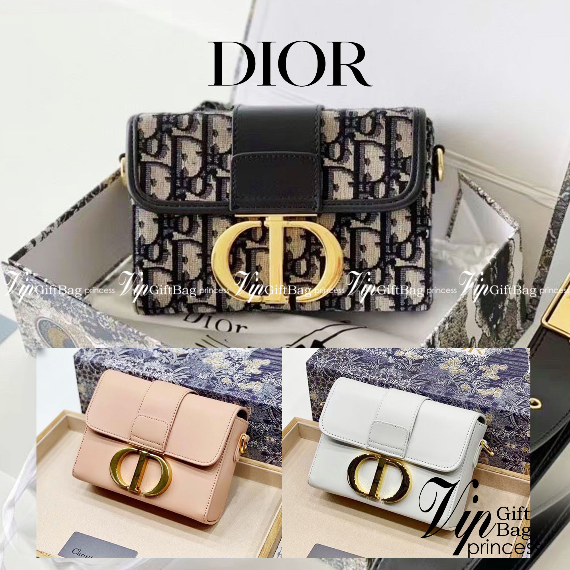 DIOR MINI BAG 7" กระเป๋าสะพายทรงกล่องเปิดหน้า แต่งอะไหล่CD ด้านหน้า มาพร้อมสายสะพายสามารถปรับระดับได้ ทรงสี่เหลี่ยมหนังเรียบสวยหรูอยู่ทรง ภายในโล่งมีโลโก้สามารถใส่มือถือของใช้จุกจิกได้ มาพร้อมถุงผ้ากล่องแบรนด์ รุ่นตามหานะคะ กำลังฮิตสุดๆ ภาพถ่ายจากสิน