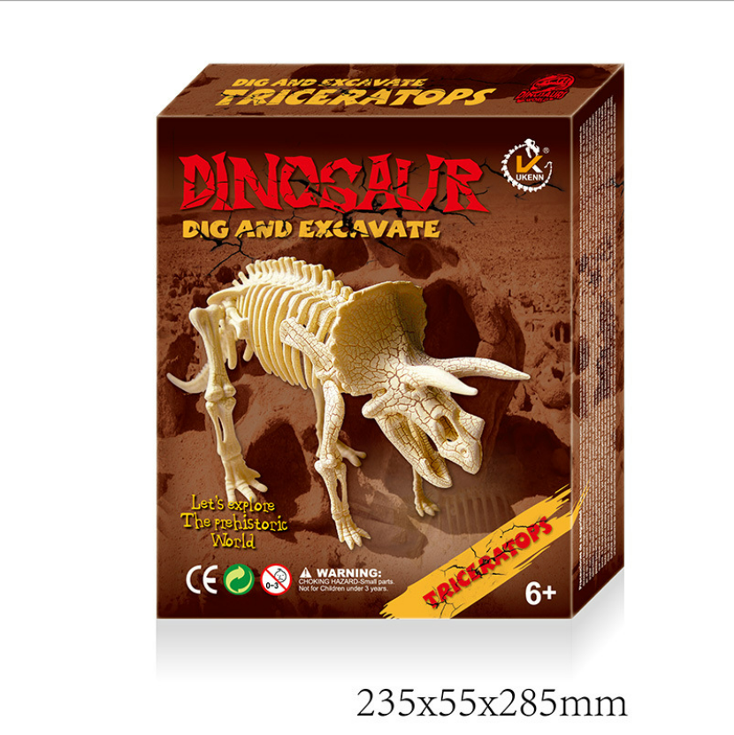 ของเล่นชุดขุดฟอสซิลโครงกระดูกไดโนเสาร์สำหรับเด็ก