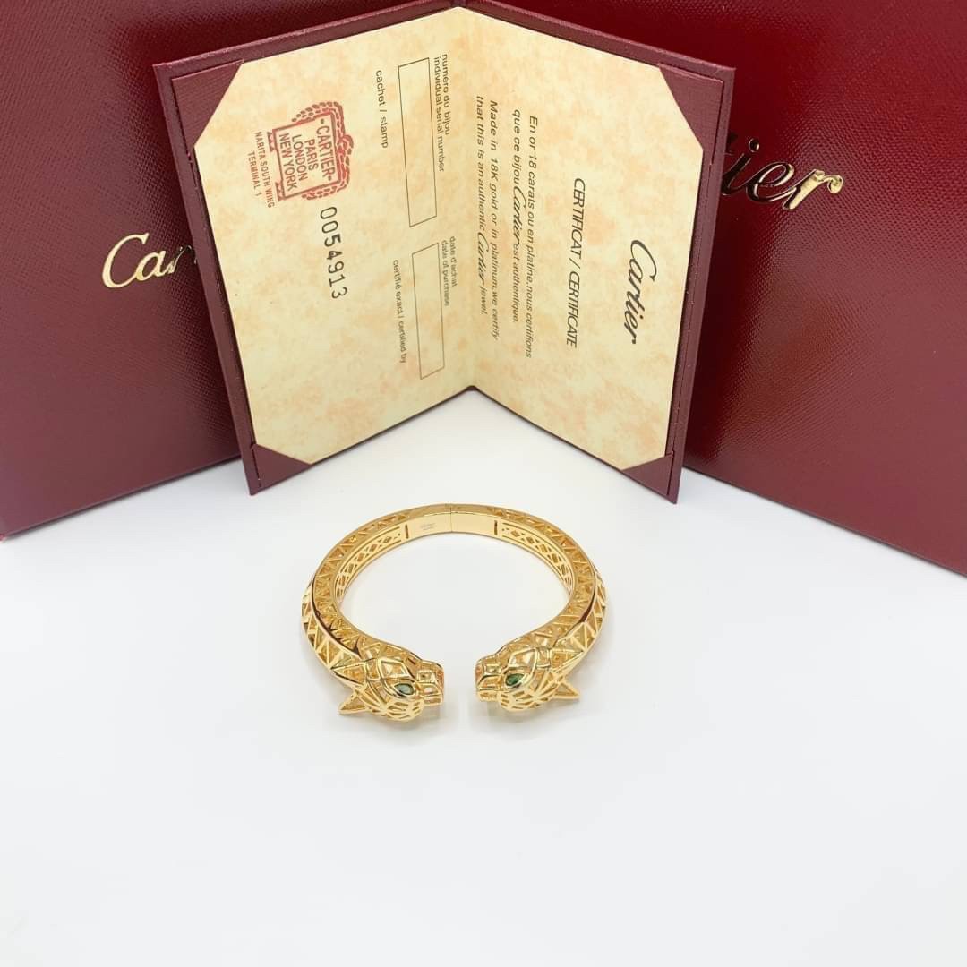 Cartier Double Head Leopard Bracelet / Cartier Bracelet พร้อมส่งที่ไทย กำไลข้อมือคาเทียร์ วัสดุโลหะเคลือบสีทองคุณภาพ **เกรดออริจินอล 1:1 สลับแท้