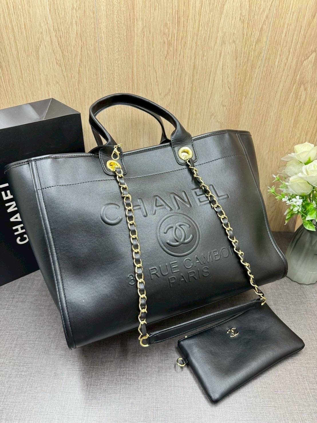 ORI หนังแท้ | Chanel Shopping Bag / Chanel Tote Bag กระเป๋าทรงโท้ทใบใหญ่ ภายในโล่งกว้าง จุของได้เยอะ งานหนังเต็มใบ สวยหรูหรา