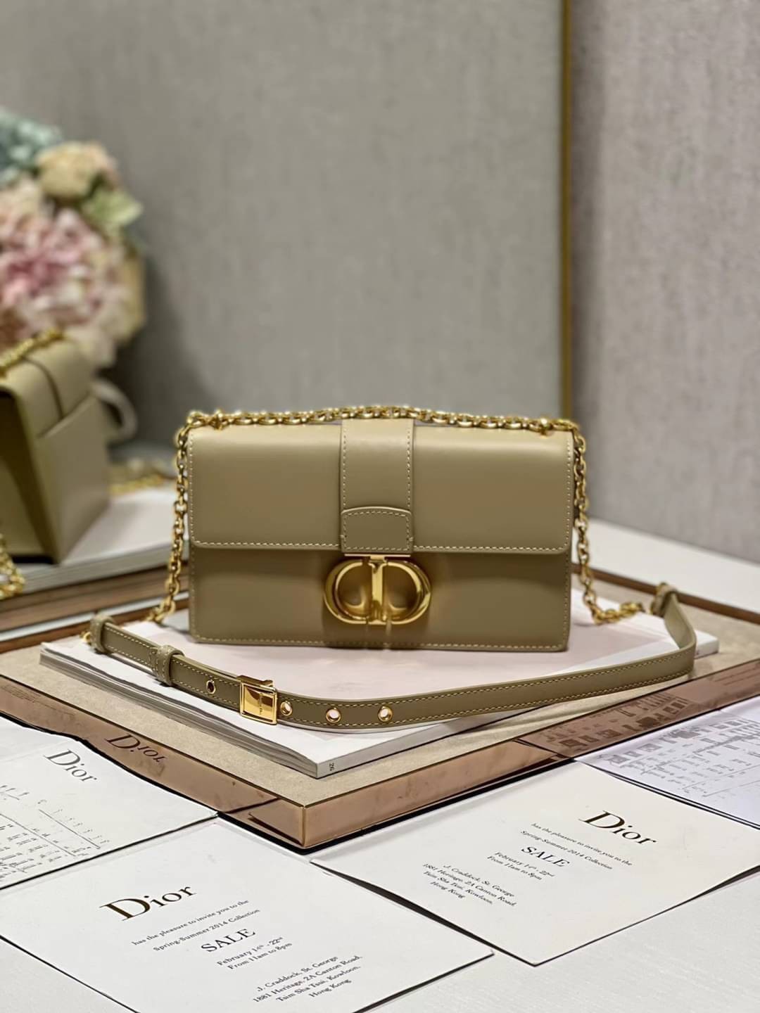 DIOR 30 MONTAIGNE EAST-WEST BAG WITH CHAIN เกรดเทพออริจินอล หนังแท้ งานดีสุด ภาพถ่ายจากงานขายจริง ใช้งานต่างประเทศได้