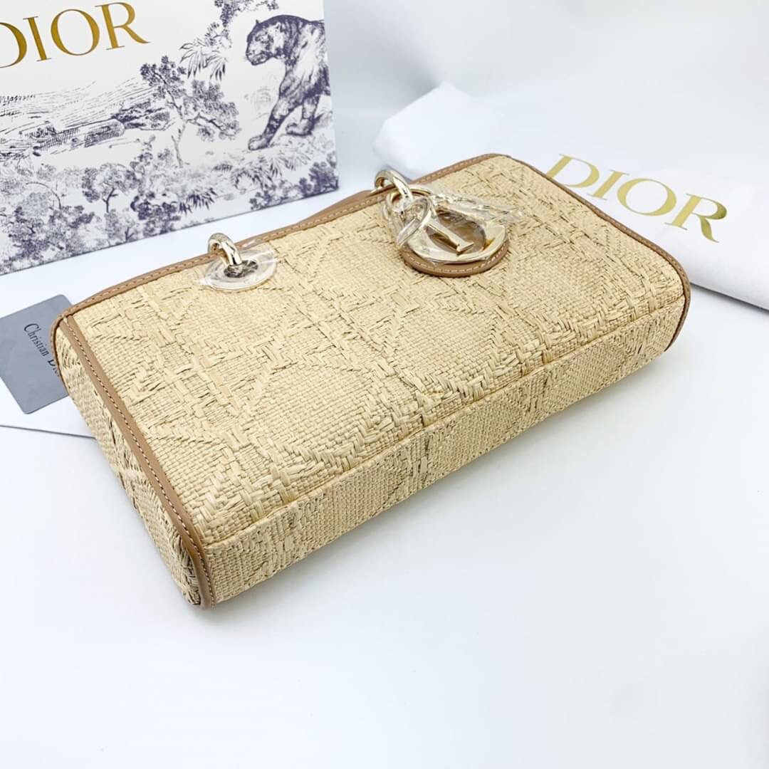 ORI 】DIOR Lady D-Joy Bag Natural Cannage Raffia พร้อมส่งที่ไทย ภาพสินค้าถ่ายจากงานขายจริง ใช้งานต่างประเทศได้