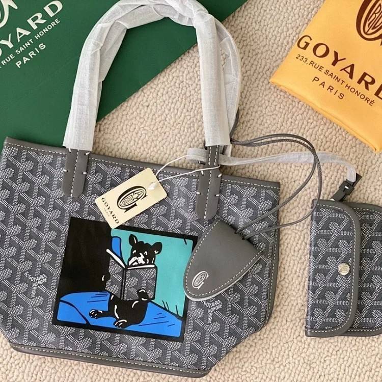 พร้อมส่ง 4 สี GOYARD ANJOU TOTE MINI / Goyard Villette Mini Tote Bag กระเป๋าทรงโท้ทมินิ แบรนด์หรูสัญชาติฝรั่งเศส 🧡 เกรดออริจินอล 1:1 สลับแท้ ใช้งานต่างประเทศได้