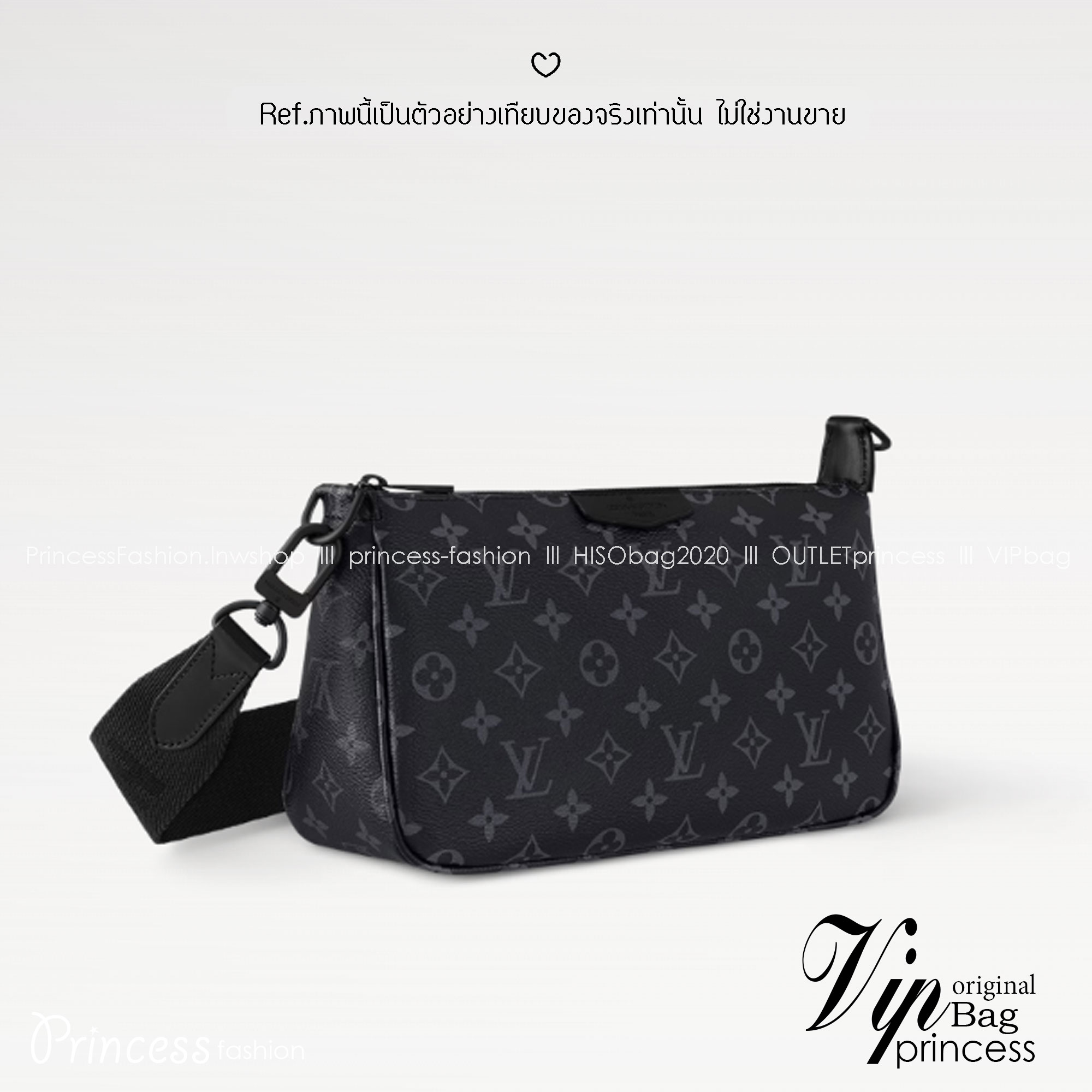LV Pochette Accessoire XL Bag Monogram Canvas กระเป๋าสะพายทรงพอชรุ่นใหม่ แคนวาสแต่งลายโมโนแกรม โทนสีดำคลาสสิกและเท่มากๆ