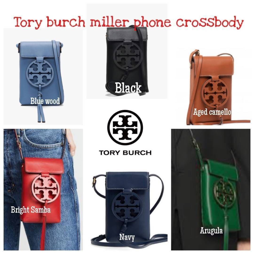 TORY BURCH MILLER METAL PHONE CROSSBODY อีกหนึ่งกระเป๋าใส่มือถือรุ่นฮิตที่เชื่อว่าหลาย ๆ คนต้องเคยเห็นผ่าน ๆ ตามาอย่างแน่นอน กับแบรนด์ Tory Burch ดีไซน์กระเป๋าทรงฝาพับแม่เหล็กใช้งานง่าย มาพร้อมดีเทล Logo สีเดียวกับเฉดสีของกระเป๋า แต่ยังมีความน่ารักด้วยทรง