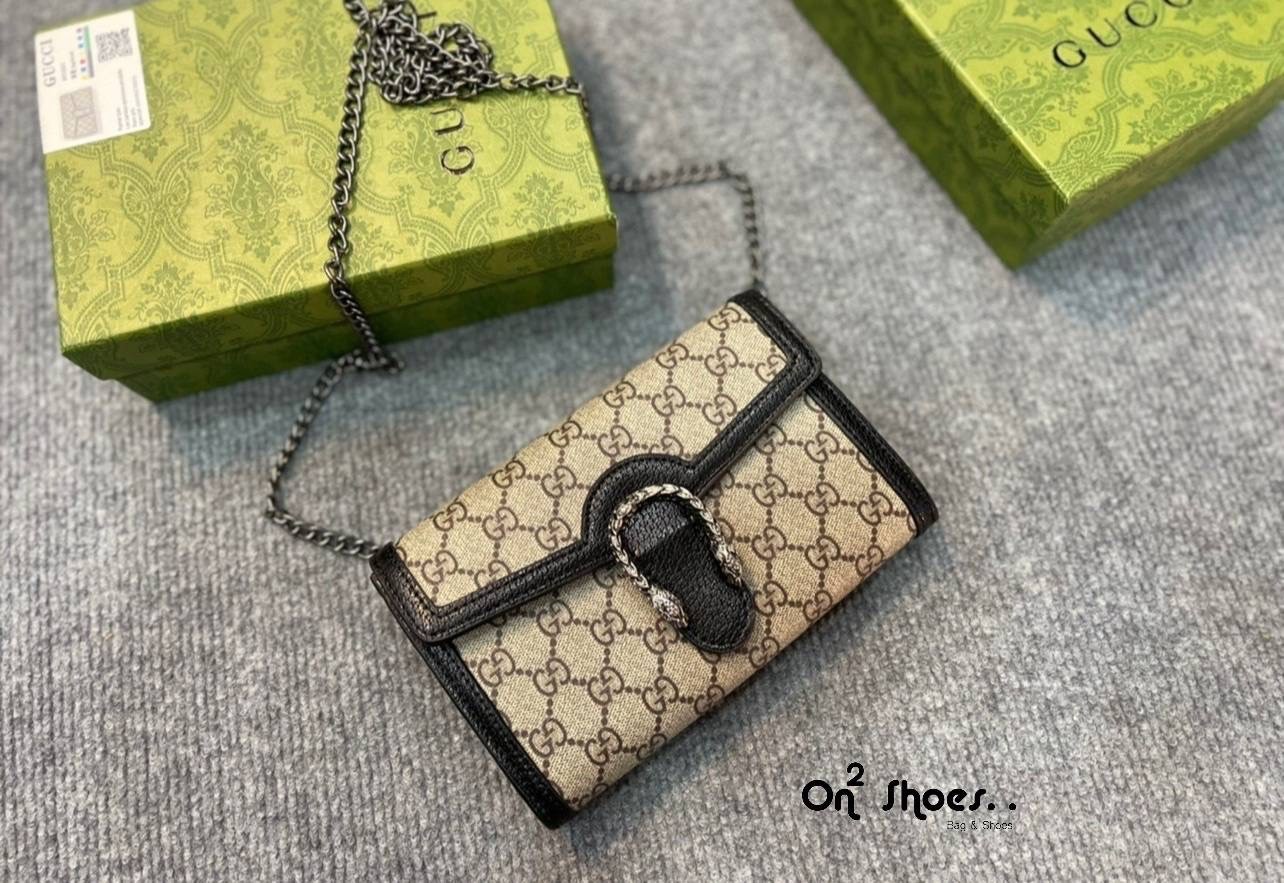 GUCCI Dionysus GG chain wallet / GG Dionysus Wallet พร้อมส่งที่ไทย งานสวยเลยค่า ขนาดกำลังน่ารัก อะไหล่สั่งผลิตเฉพาะรุ่น สะพายขึ้นไหล่คือสวยหรูเลยค่า