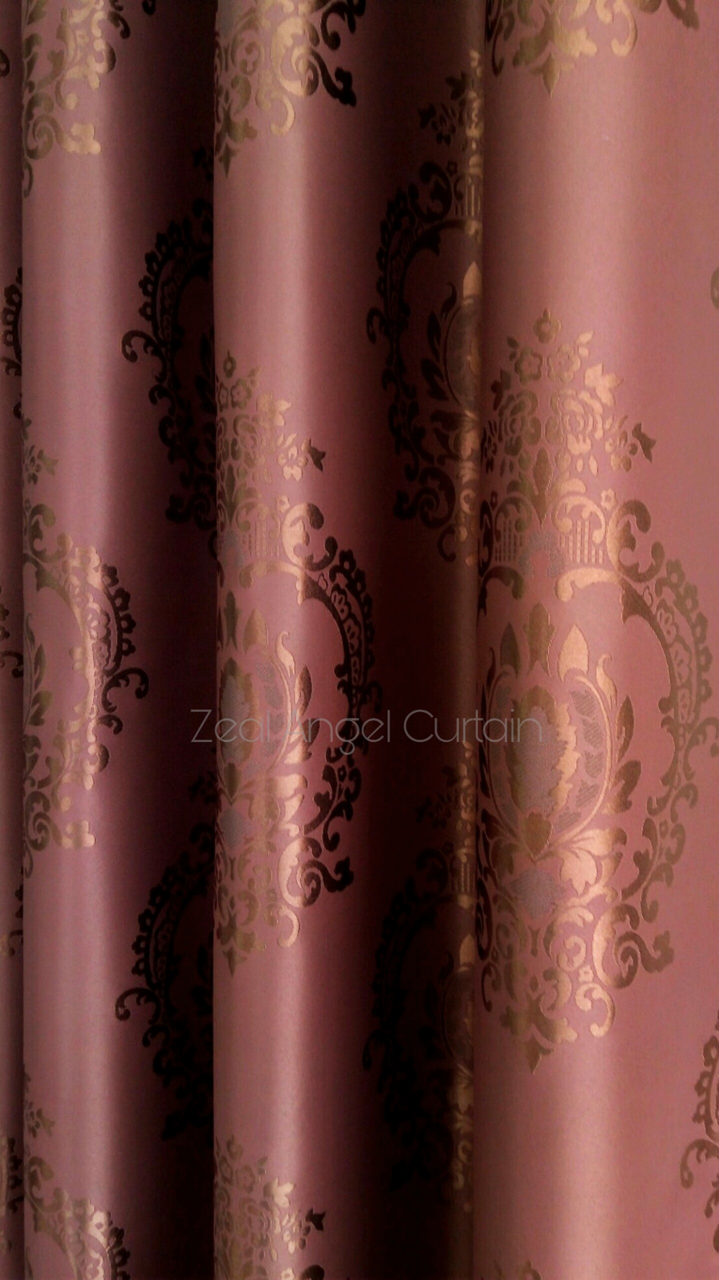 ผ้าม่านก.200*ส.250ซม./ผืน( รุ่นคราวส์ สีน้ำตาลเข้ม