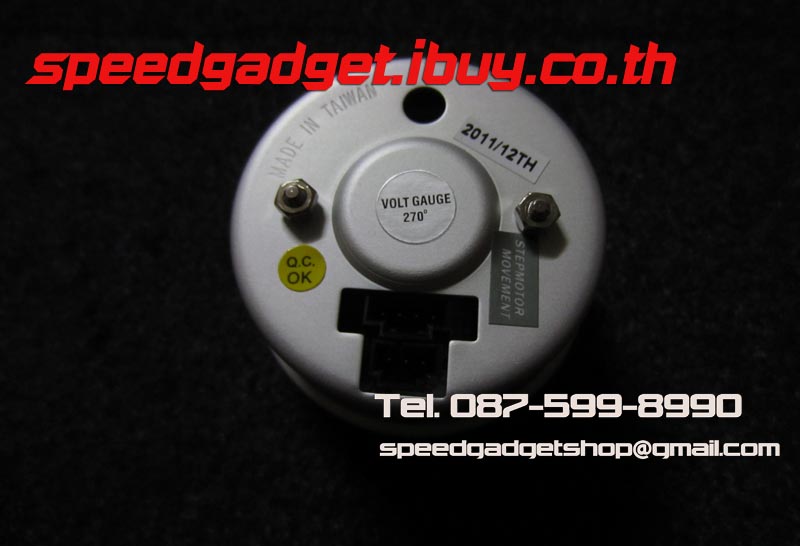 เกจ์วัดโวลท์ volt หน้ามืด 60 mm [Dual digit]