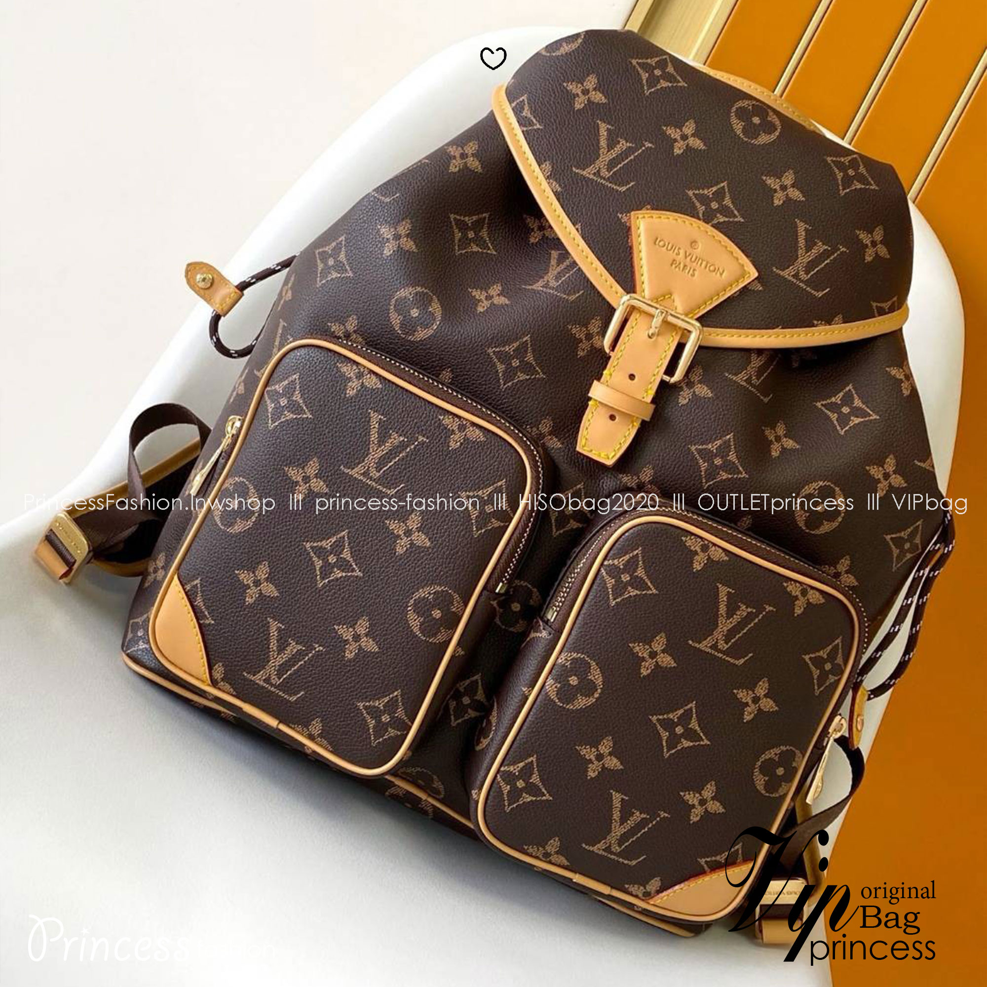VIP หนังแท้ | LV Montsouris Cargo Backpacks Christopher Monogram กระเป๋าเป้ ลายโมโนแกรมสวยหรูคลาสสิก 🤍 เกรดวีไอพี เกรดดีสุด