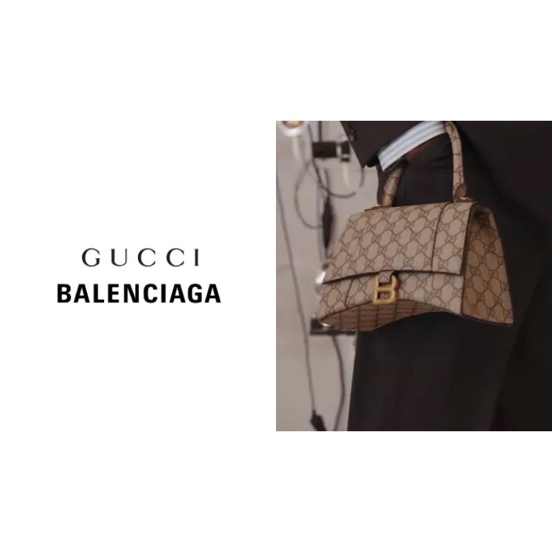 VIP GIFTbag 】Gucci x Balenciaga Hourglass Small Top Handle Bag การผสมผสานของ2แบรนด์ดังที่ลงตัว หรูหราที่สุด งานหนังแท้สวยตามรูปรับไปไม่ผิดหวังค่ะ