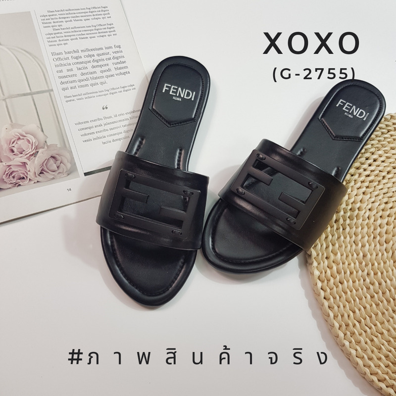 Fendi Sandals แตะฉลุโลโก้ งานชนช้อป งานจริงสวยมาก แอดมินบอกเลยต้องมี แมทส์ชุดง่าย น้ำกนักเบา