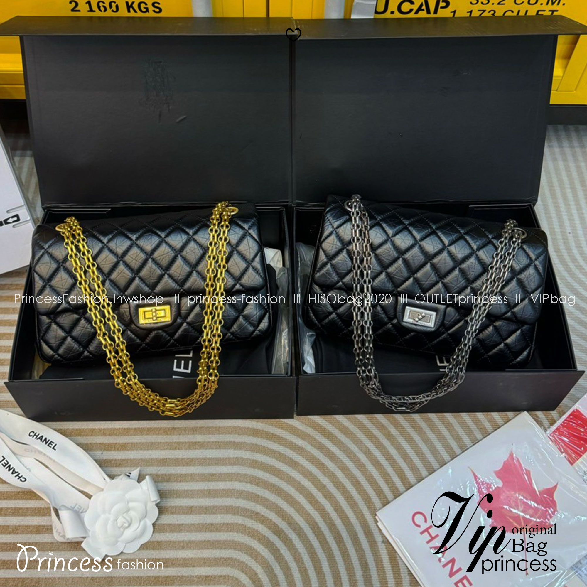 Chanel 2.55 Handbag กระเป๋าสะพายสุดคลาสสิกวินเทจ ดีไซส์หนังยับหรูหราชวนสะสม สุดยอดเดอะเบสท์ไอเท็ม พร้อมเสิร์ฟครบชุด สุดคุ้ม