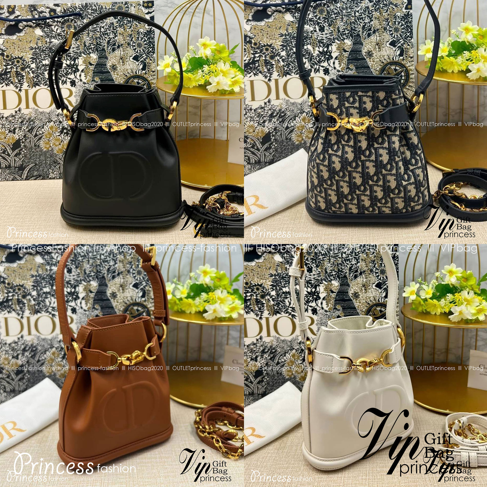 DIOR SMALL C'EST DIOR BAG 17 cm / Dior bucket bag รุ่นใหม่สวยหรู ดูแพงมากค่ะ กระเป๋าสะพายบัคเก็ต รูปทรงคลาสสิค ใช้งานง่ายภายในโล่งกว้างมาก สวยมาก ควรมีค่า