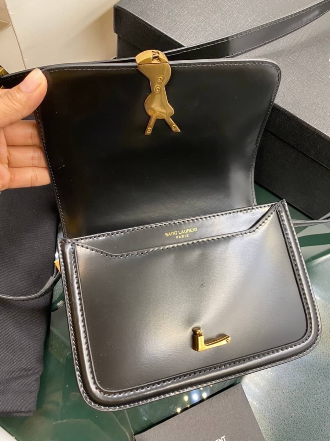 VIP GIFT 】หนังแท้ YSL SAINT LAURENT Saint Laurent small Solferino satchel crossbody bag