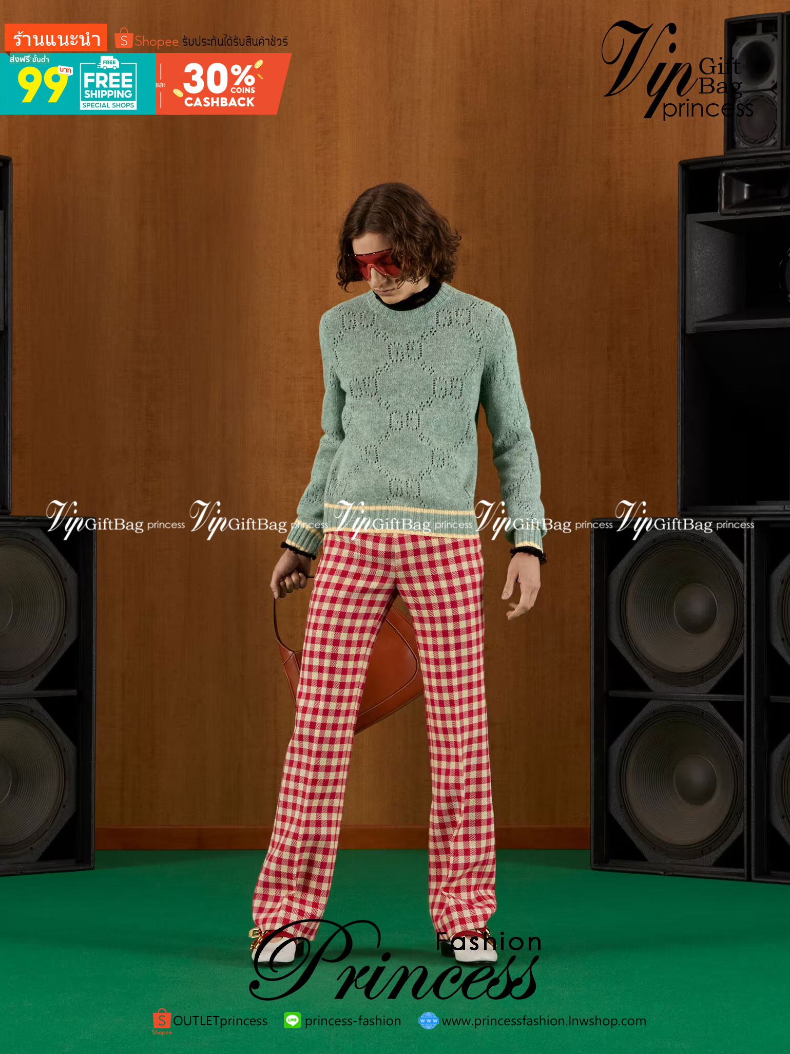 GUCCI Sweater / GUCCI Pullover aus Wolle mit GG งานเกรดออริจินอล มีป้ายแท็กที่คอเสื้อทุกตัว ใส่ได้ทั้งผู้หญิงผู้ชาย พร้อมส่งที่ไทย ภาพสินค้าถ่ายจากงานขายจริง ใช้งานต่างประเทศได้