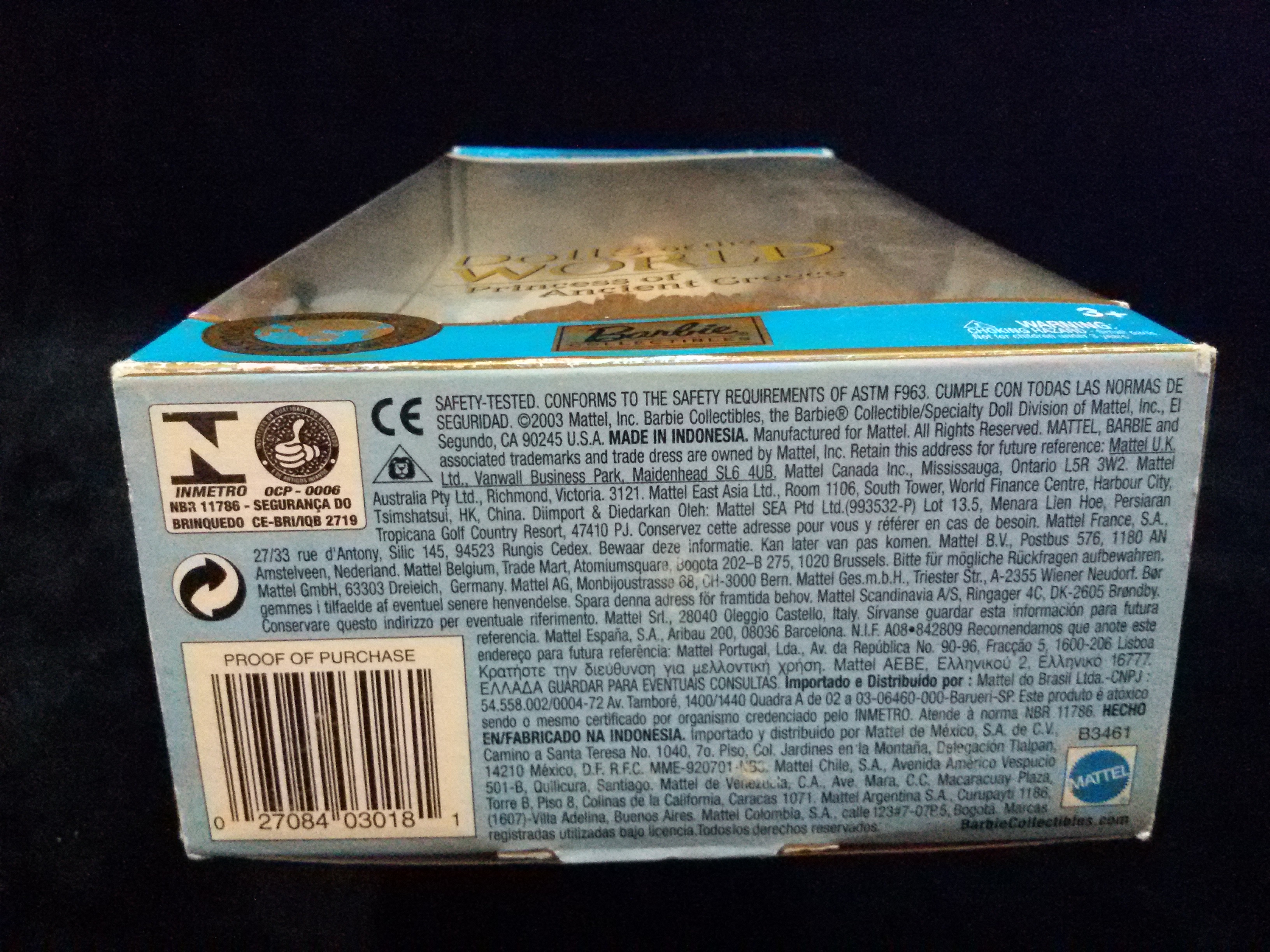 Dolls of the World The Princess Collection: Princess of Ancient Greece Barbie ตุ๊กตาบาร์บี้แท้มือหนึ่งค่ะ