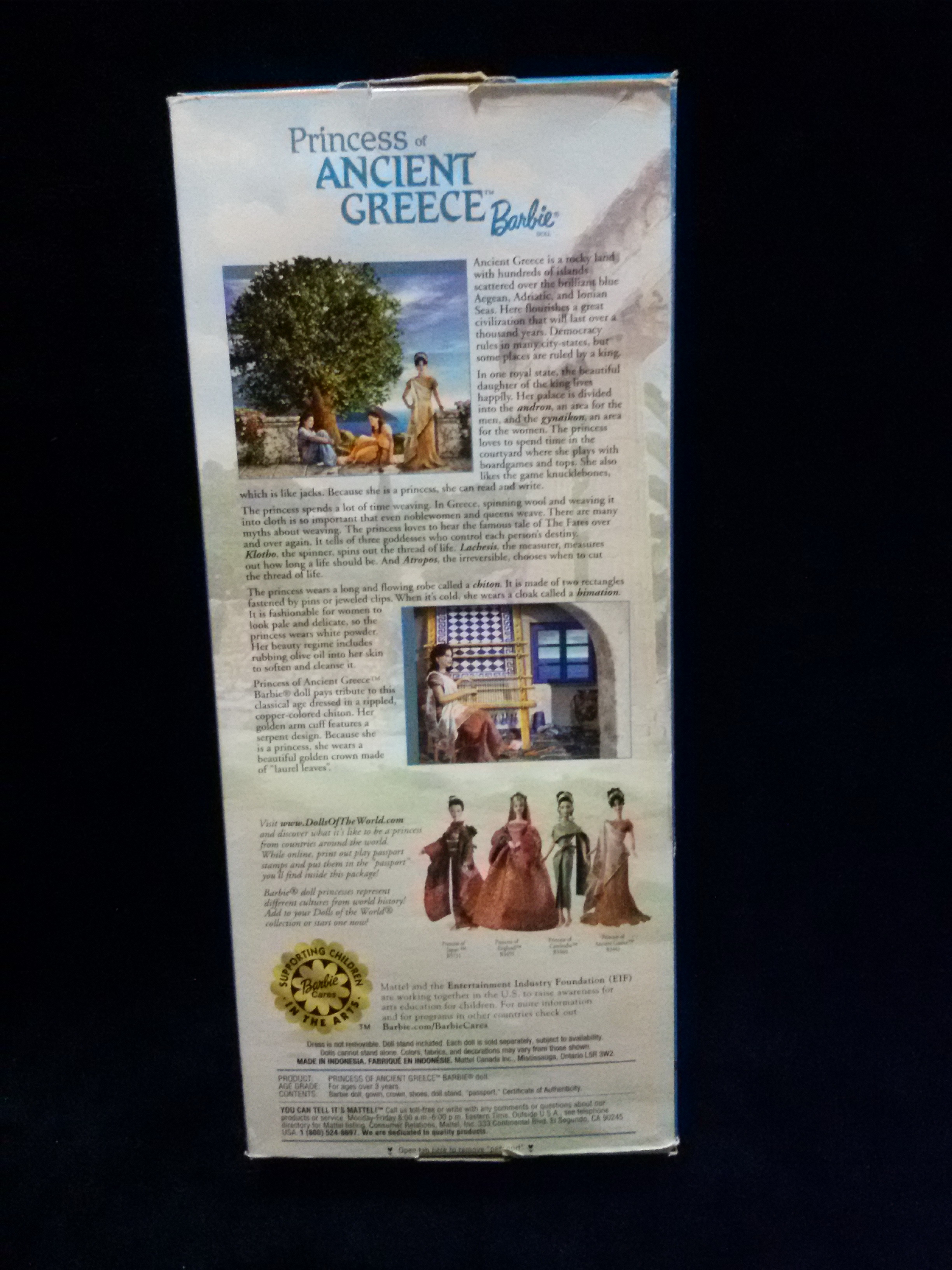 Dolls of the World The Princess Collection: Princess of Ancient Greece Barbie ตุ๊กตาบาร์บี้แท้มือหนึ่งค่ะ