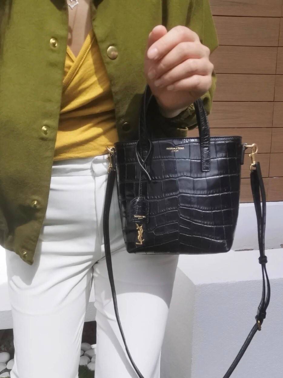 Large YSL CROC TOTE / YSL Toy croc-effect leather tote bag พร้อมส่งครบสองไซส์ *คู่ดูโอ้ สวยแบบตะโกนนน YSL BAG VIP วัสดุหนังสังเคราะห์ หนังนิ่มลายจรเข้เต็มใบ สวยหรูมาก